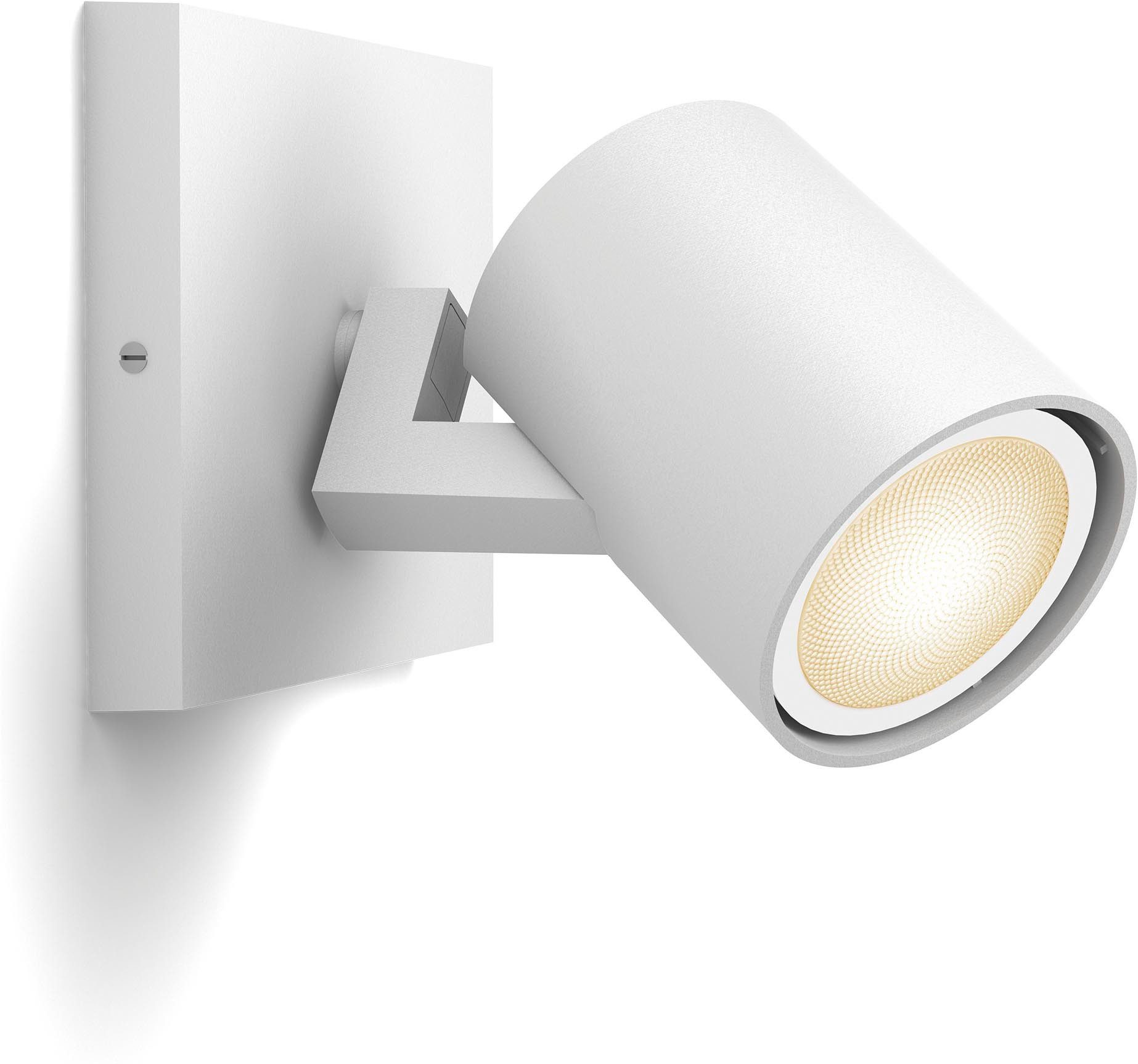 Philips Hue LED Deckenspot White Ambiance Runner 1er Aufbauspot, Abschaltautomatik, Bluetooth, CCT - über Fernbedienung, Dimmfunktion, Einschlafhilfe, Farbsteuerung, Farbwechsel, Memory, nach Trennung vom Netz, Nachtlichtfunktion, Smart Home, Timerfunktion, Weckerfunktion, dimmbar über Fernbedienung, mehrere Helligkeitsstufen, LED wechselbar, warmweiß - kaltweiß, Steuerbar per App und Stimme, Smart Home fähig, Weißtöne einstellbar