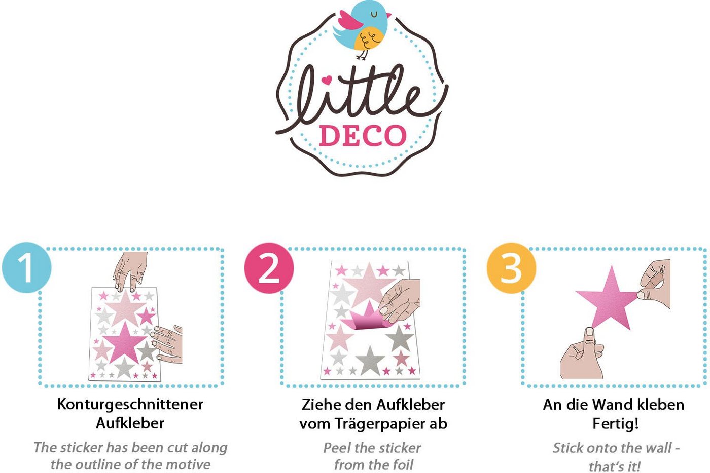 little DECO Wandtattoo »Little Deco Wandtattoo Heißluftballons Mint Grau«-kaufen