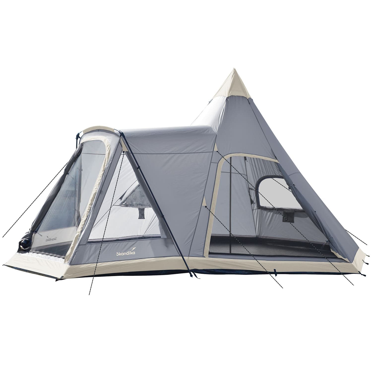 Skandika Tipi-Zelt, Personen: 6, 2-3 m Stehhöhe, UV 50+, 3000 mm Wassersäule, für 6 Mann, Outdoor