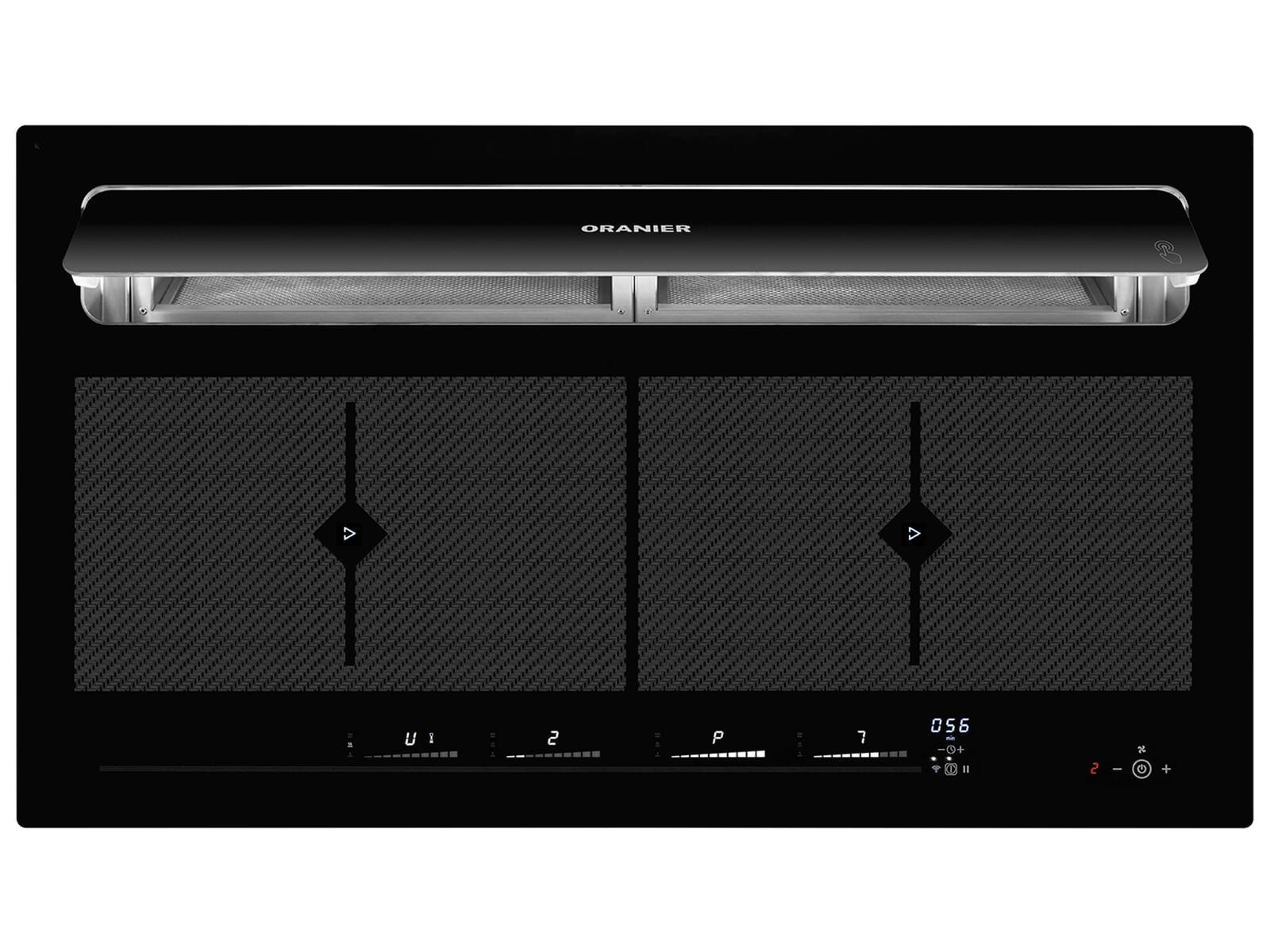 Oranier Kochfeld mit Dunstabzug 2094 59, Timer, TouchControl-Bedienung