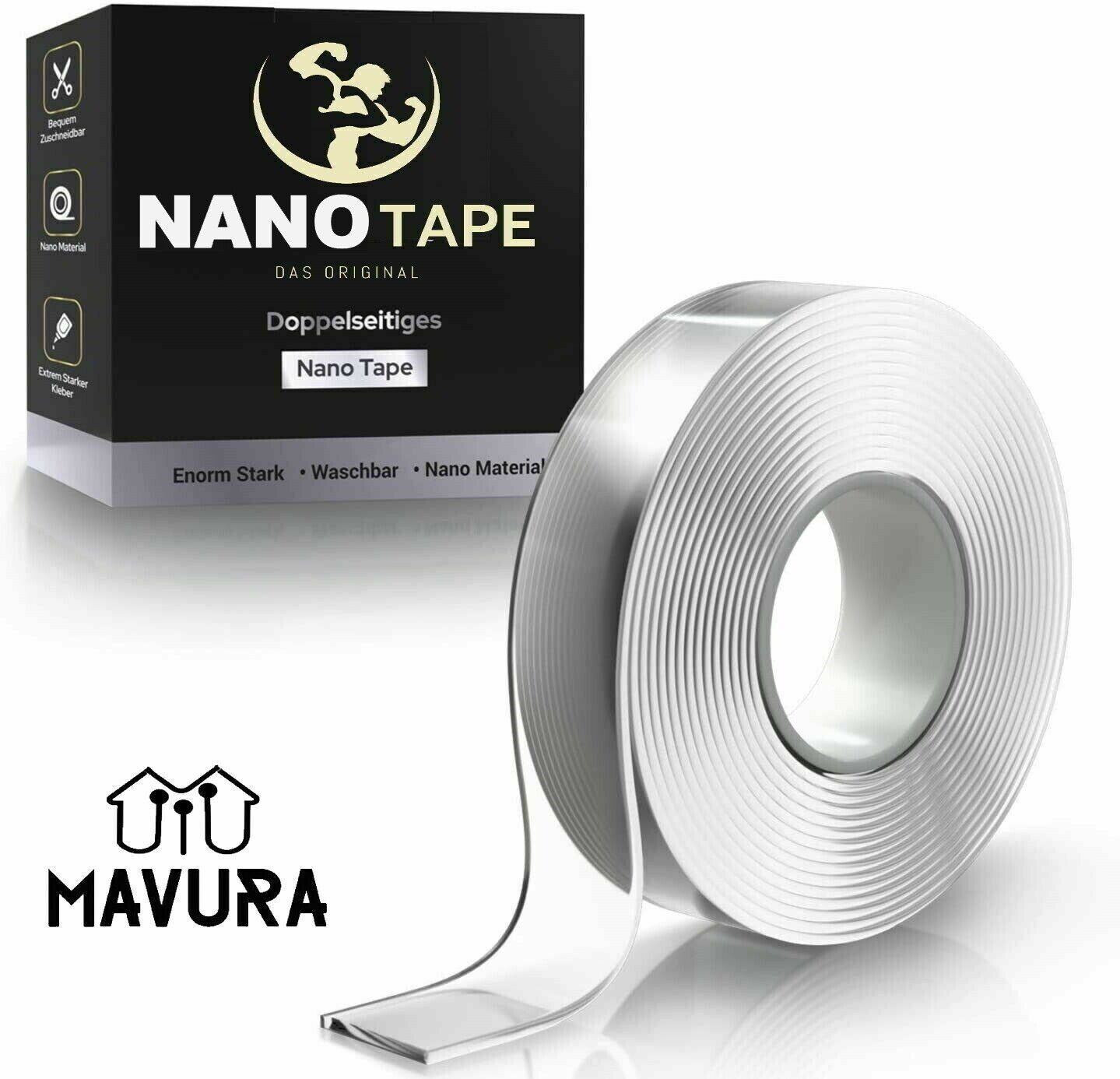 MAVURA Doppelklebeband »NANO TAPE™ Premium Nano Tape Klebeband doppelseitig  ultra stark Kleber waschbar doppelseitiges Klebe Band extra Stark« online  kaufen | OTTO