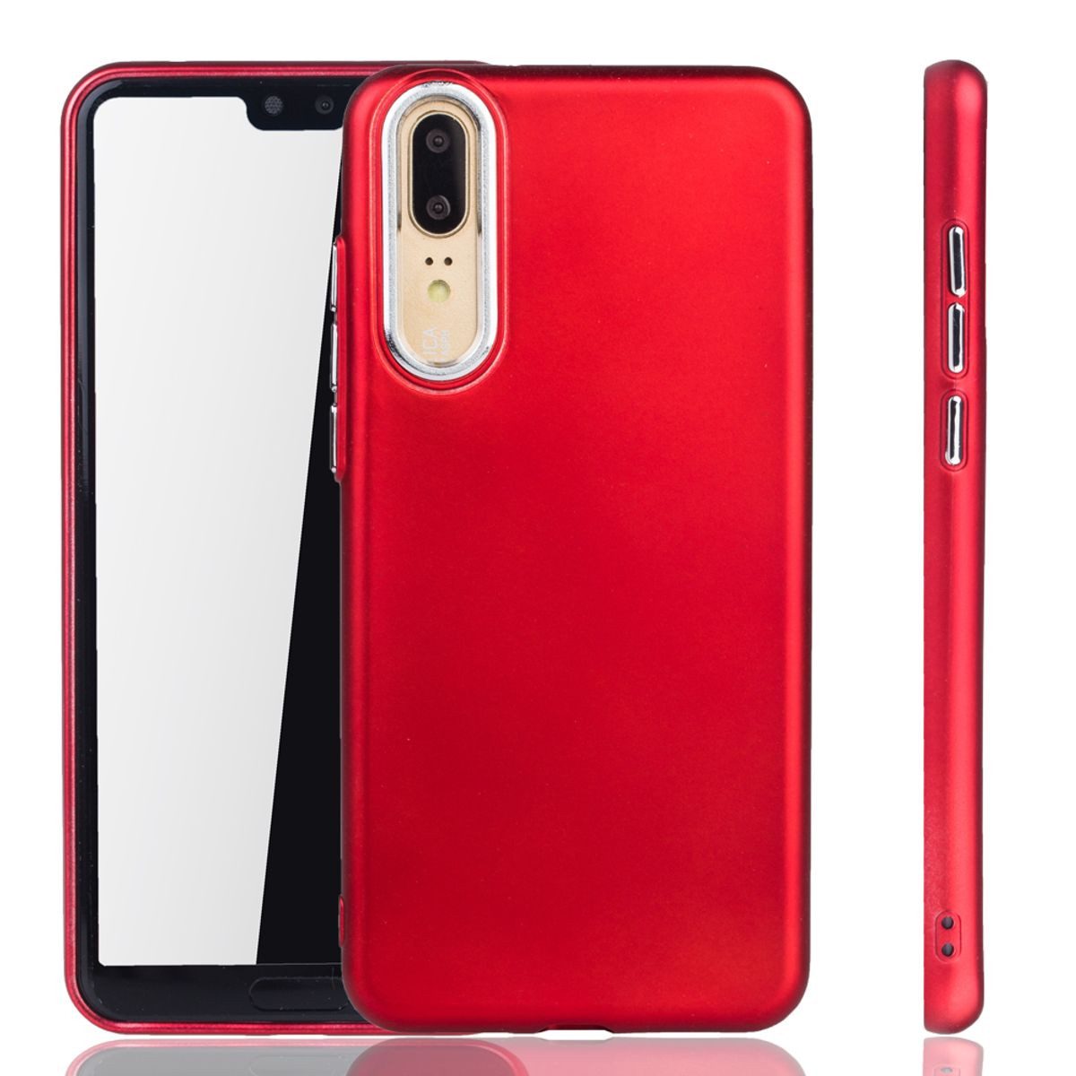 König Design Handyhülle Huawei P20, Huawei P20 Handyhülle Backcover Rot