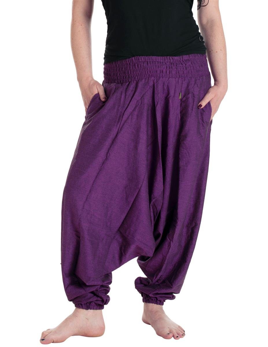 Vishes Haremshose Unisex Haremshose Einfarbig Einheitsgröße 34-46 Orientalisch, Yoga, Festival, Hippie Style