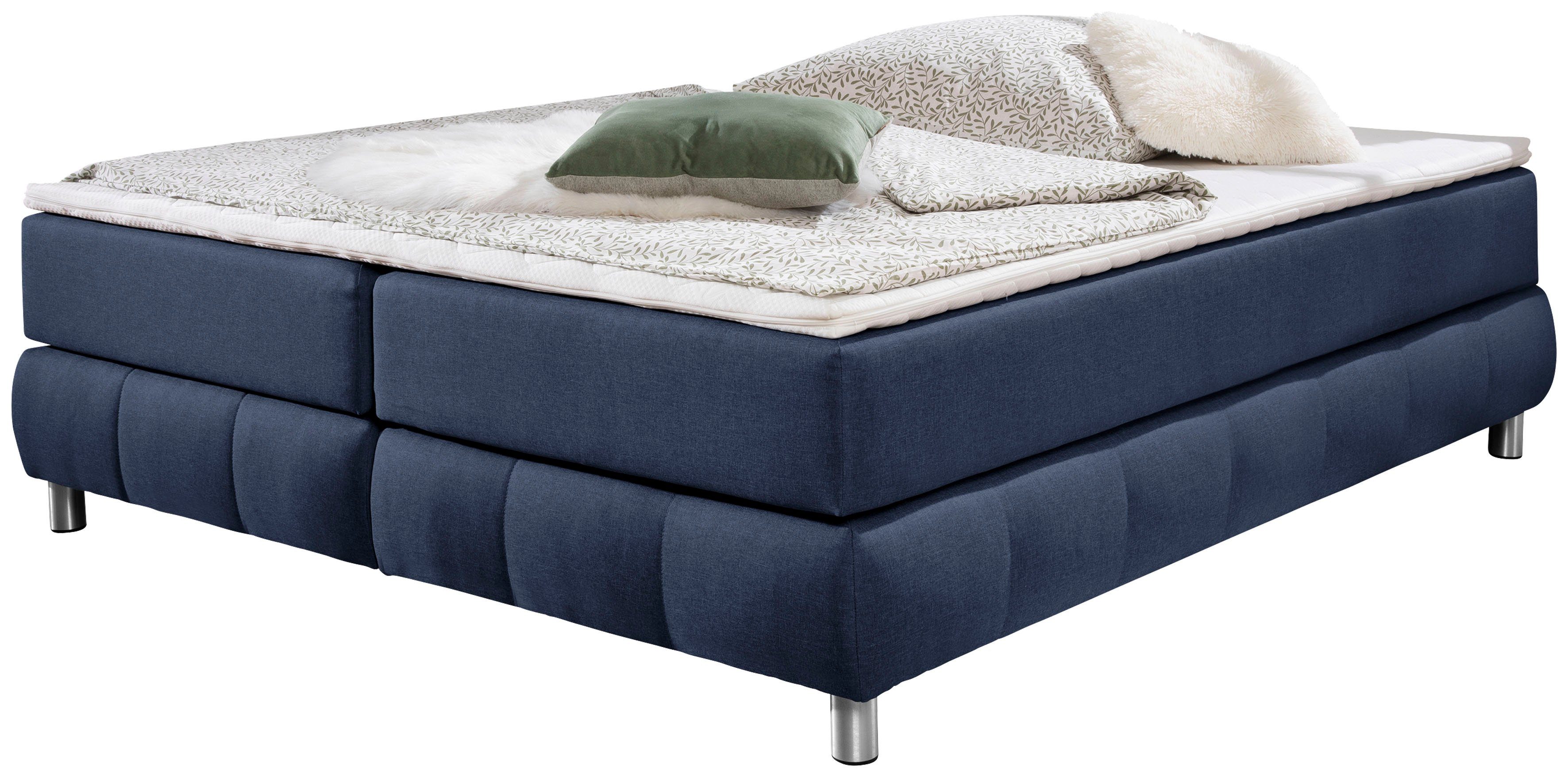 andas Boxspringbett "Salo" Ohne Kopfteil, inkl. Topper, auch in Überlänge 2 günstig online kaufen