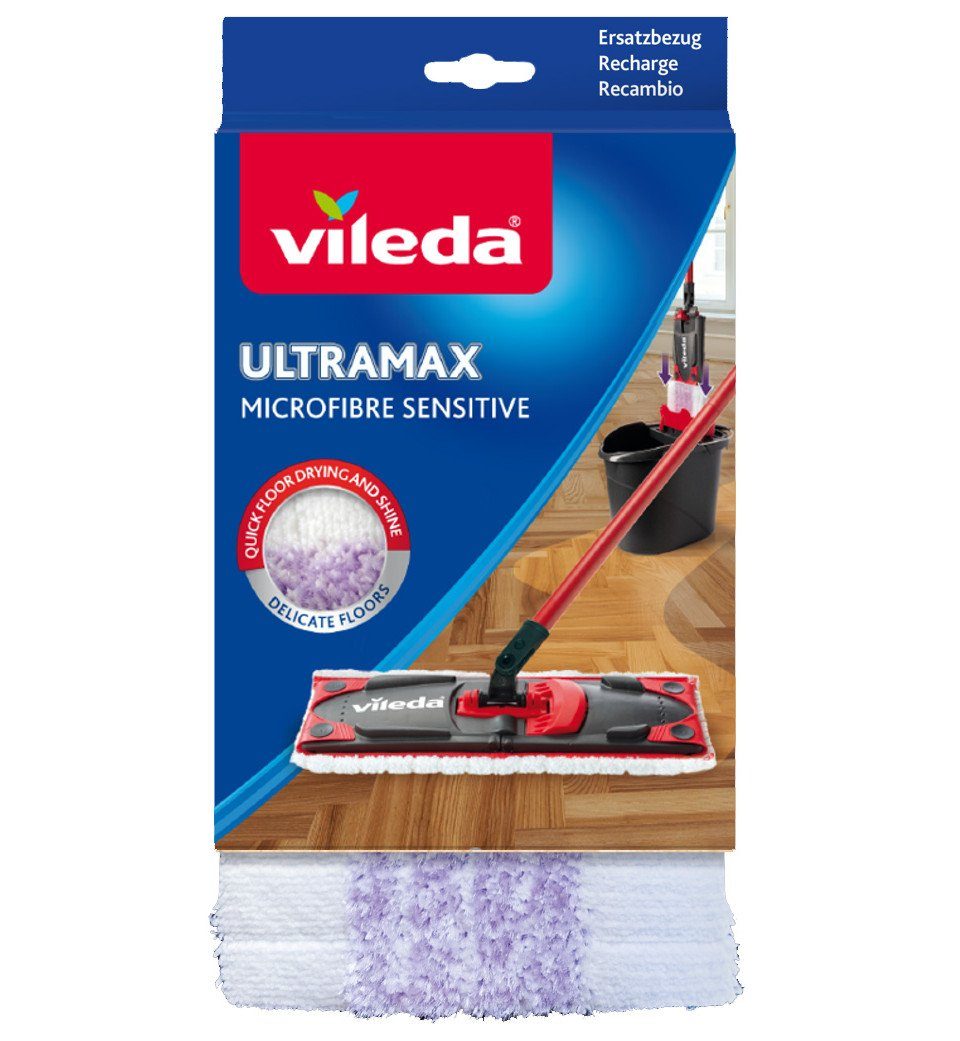 Vileda Vileda Wischbezug Ultramax Sensitive 35,5 cm Wischbezug (100% Polyester)