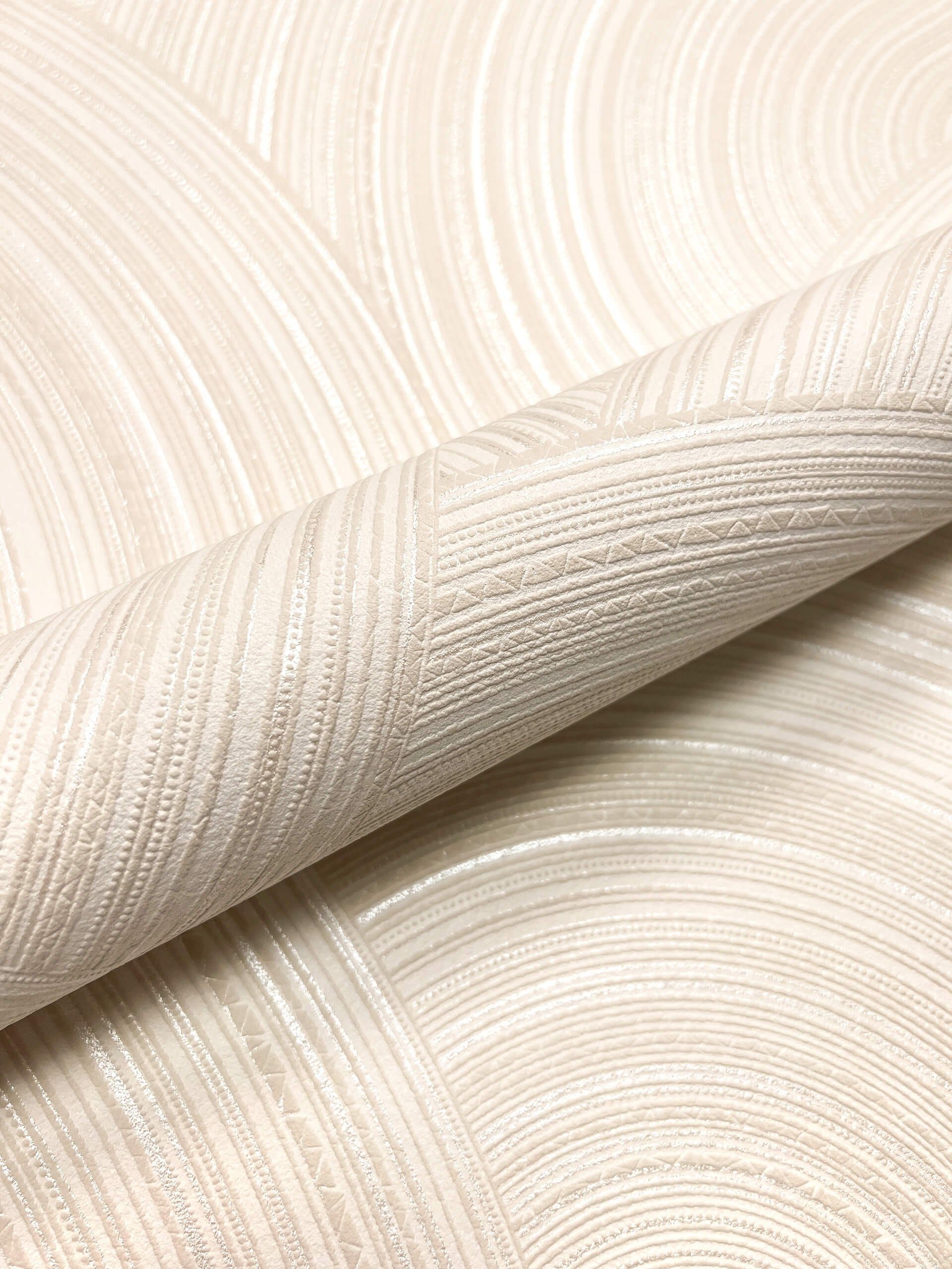 Newroom Vliestapete, Beige Tapete Ethno Kreise günstig online kaufen