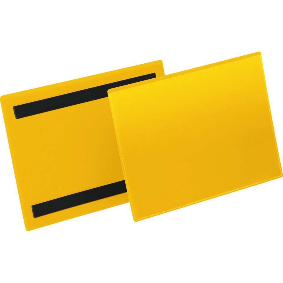 König Werbeanlagen Montagezubehör DURABLE Kennzeichnungstasche, 148x210mm, gelb/transparent, 50/VE magnetisch