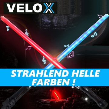 MAVURA Lichtschwert VELOX Laserschwert Set Kinder Lightsaber 2 Farben, - Erweiterbar zum Doppelschwert [2er Set]