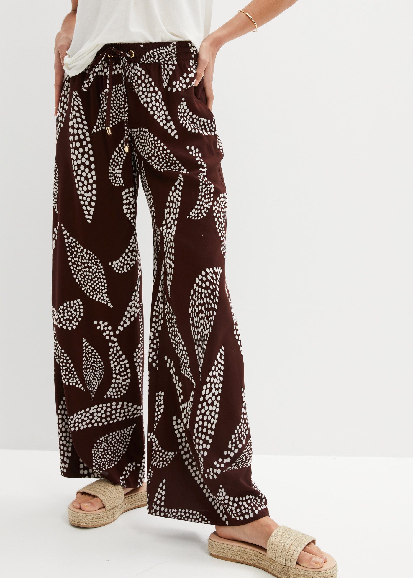 bonprix Marlene-Hose aus Viskose, loose fit, mit Schnürung, in vielen Größen erhältlich