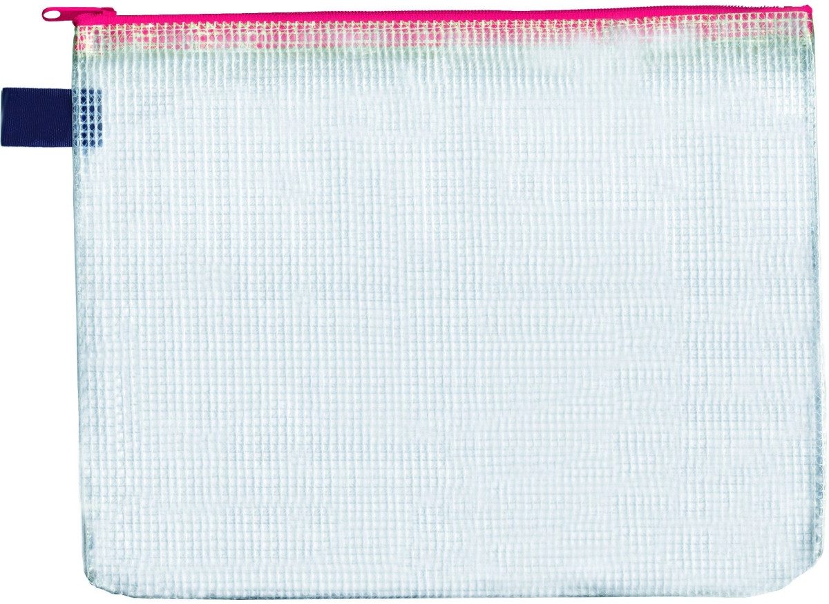 FOLDERSYS Prospekthülle Reißverschlusstasche B6 PVC rot Packung mit 10 Stück