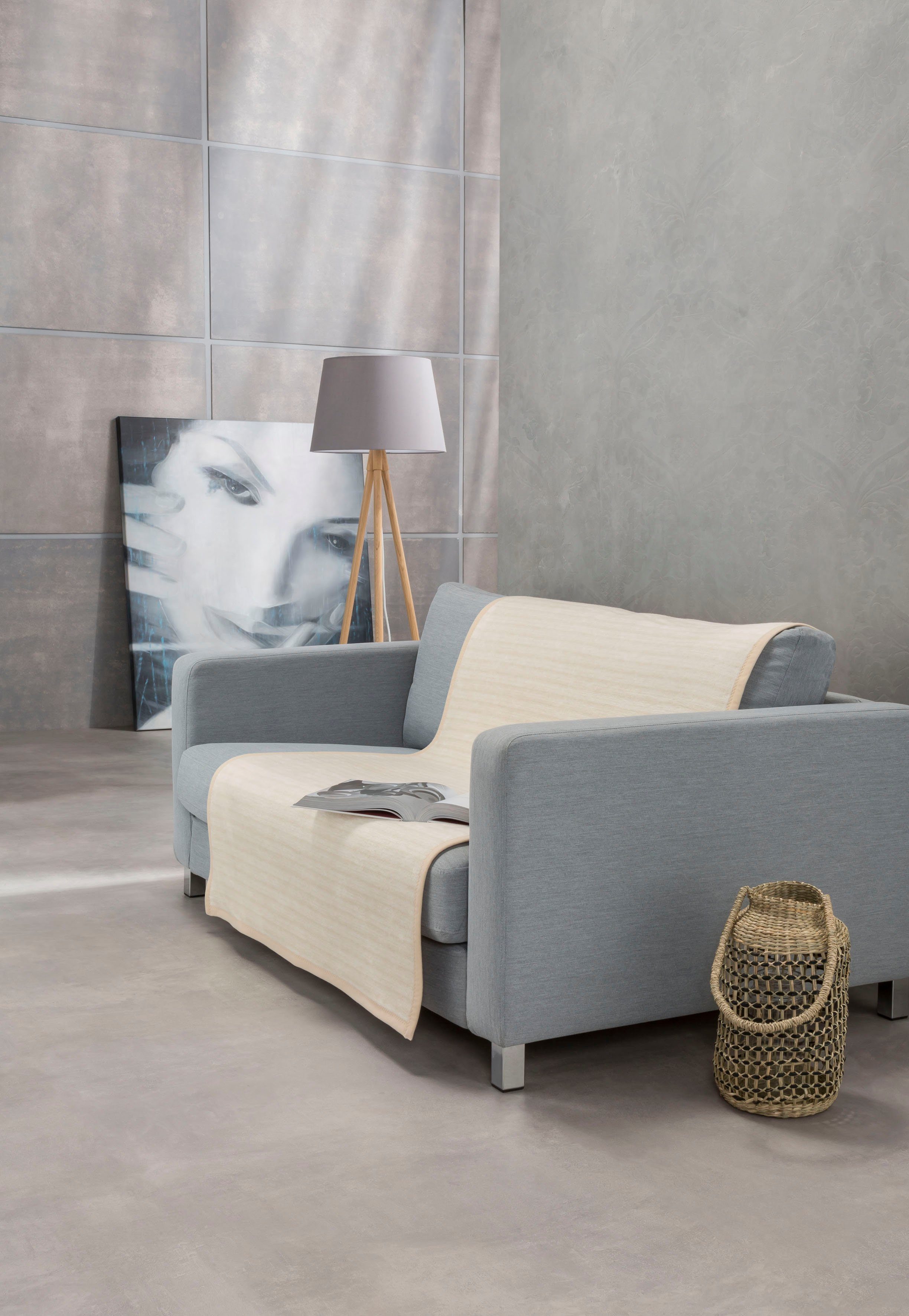 IBENA Sofaschoner Fano, 100 x 200 cm (Breite x Länge), mit modernen Streife günstig online kaufen