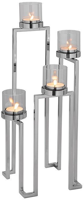 Fink Kerzenhalter GRANT, Weihnachtsdeko (1 St), aus Edelstahl und Glas, 4-f günstig online kaufen