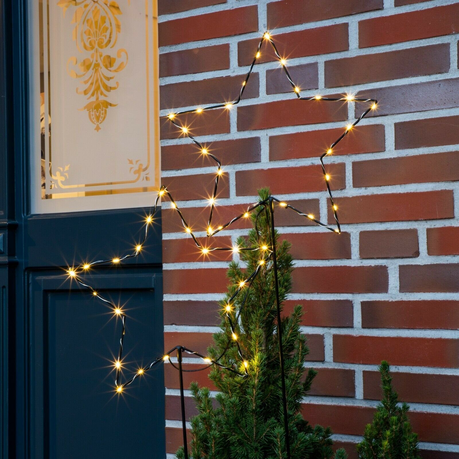 Meinposten LED-Lichterkette Gartenstecker Stern LED Weihnachtsbeleuchtung günstig online kaufen