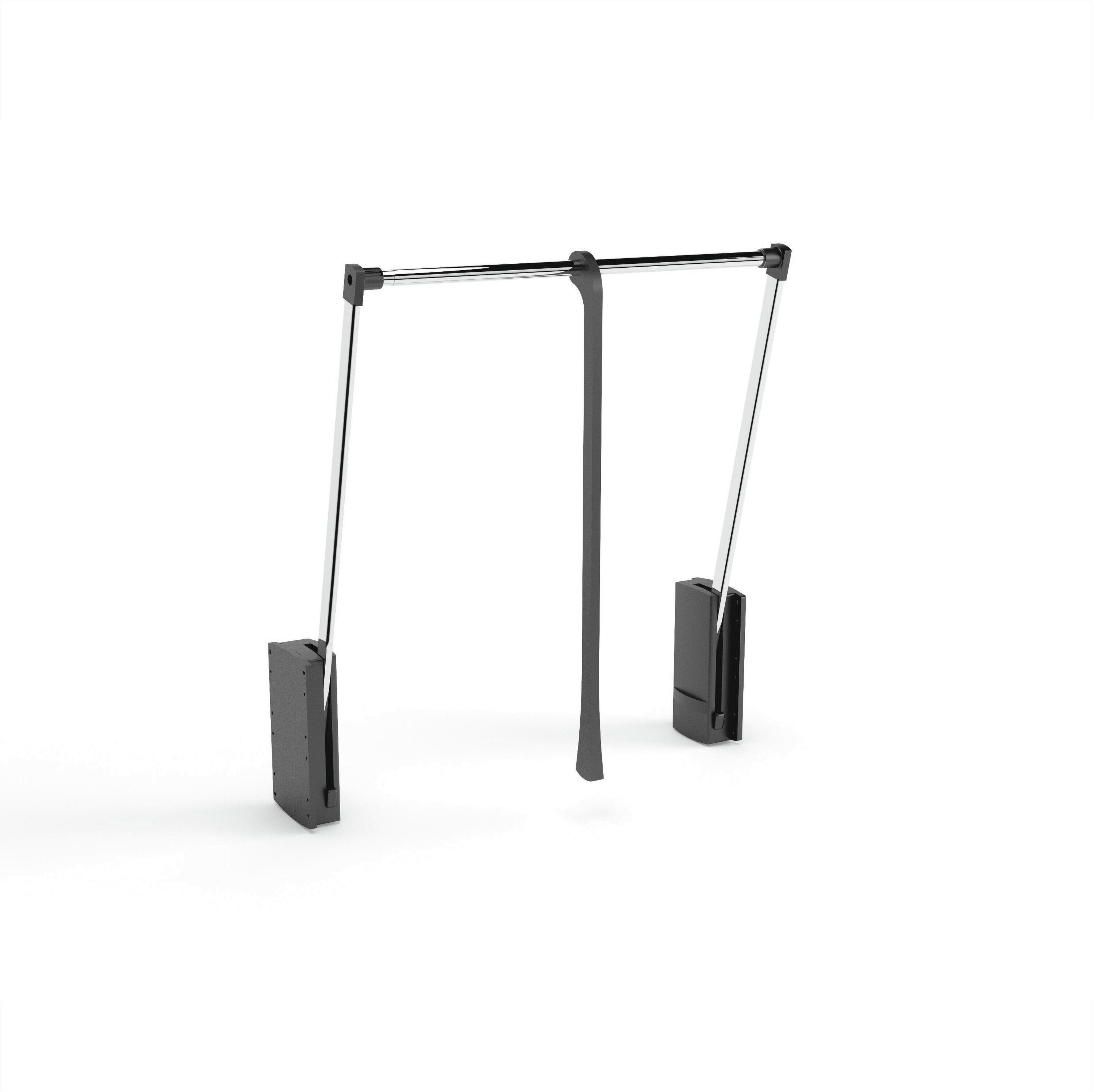 rauch Kleiderstange Zubehör für Rauch-Schränke Garderobe Kleiderschrank Schranklift (Komfortables Absenken der Kleiderstange, inkl. SOFT-CLOSE), Breite 77-120 cm, viel Stauraum für Hänge-Kleidung