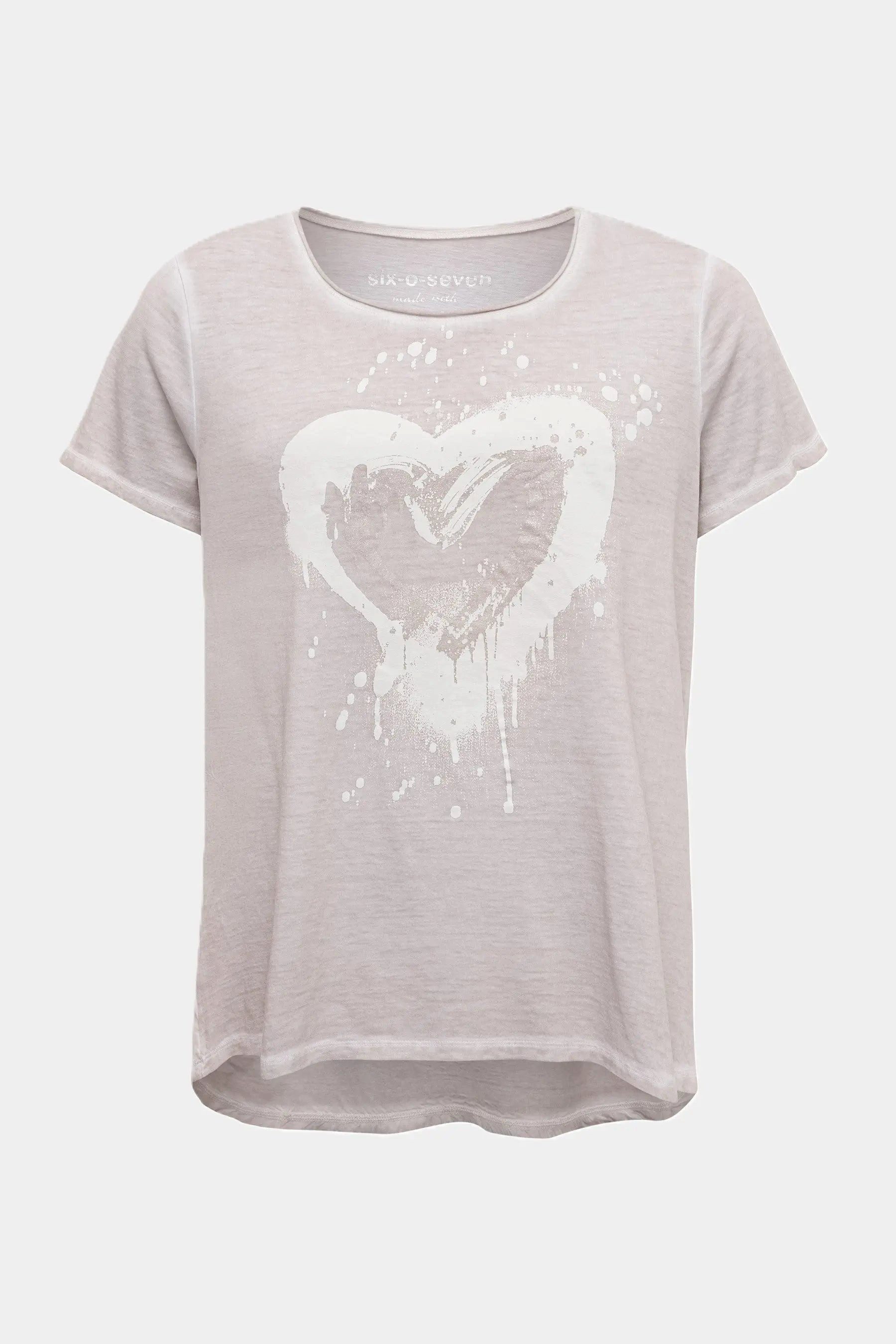 six-o-seven T-Shirt T-Shirt mit Herz Print - KITT für Valentinstag