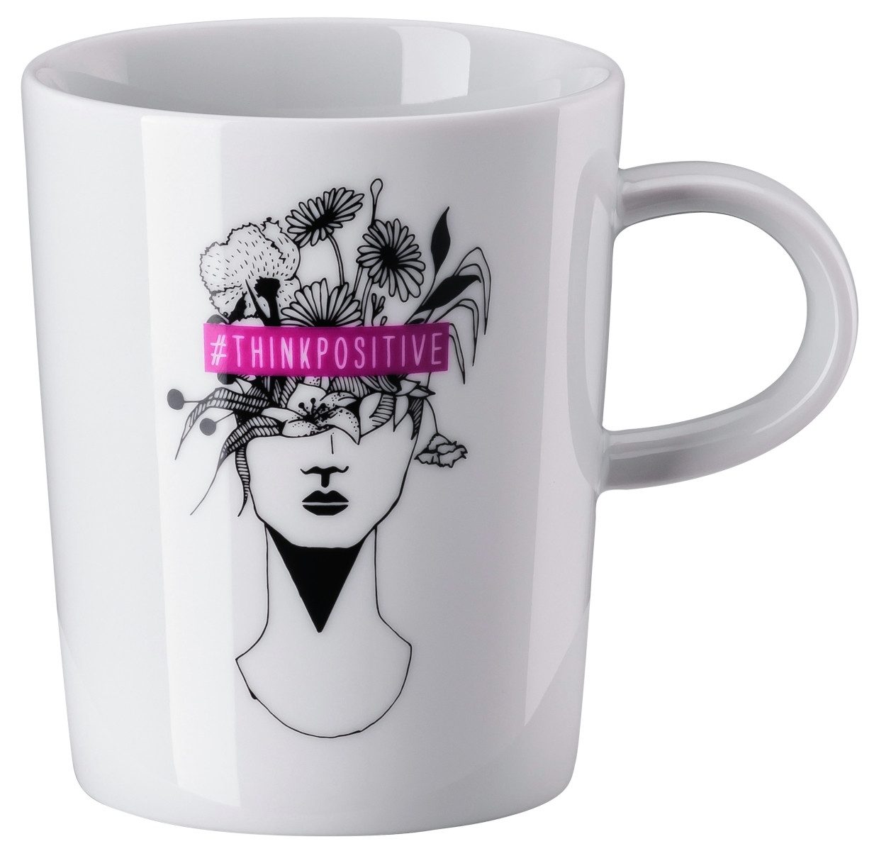 Thomas Porzellan Becher #Becher #thinkpositive Henkelbecher 0,28 l, Porzellan