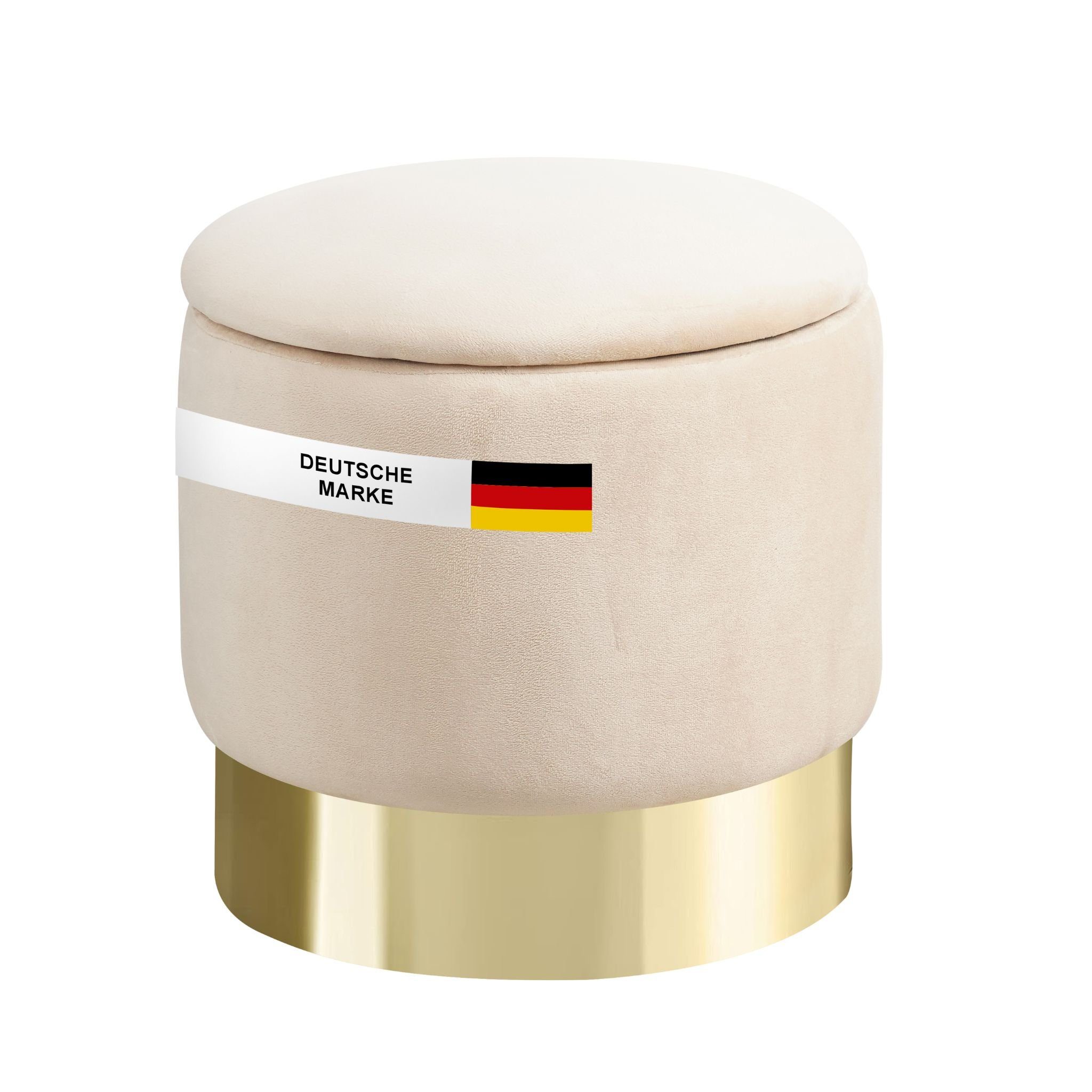 Polsterhocker Albatros Hocker mit Stauraum Nizza Sitzhocker mit Stauraum, Modern