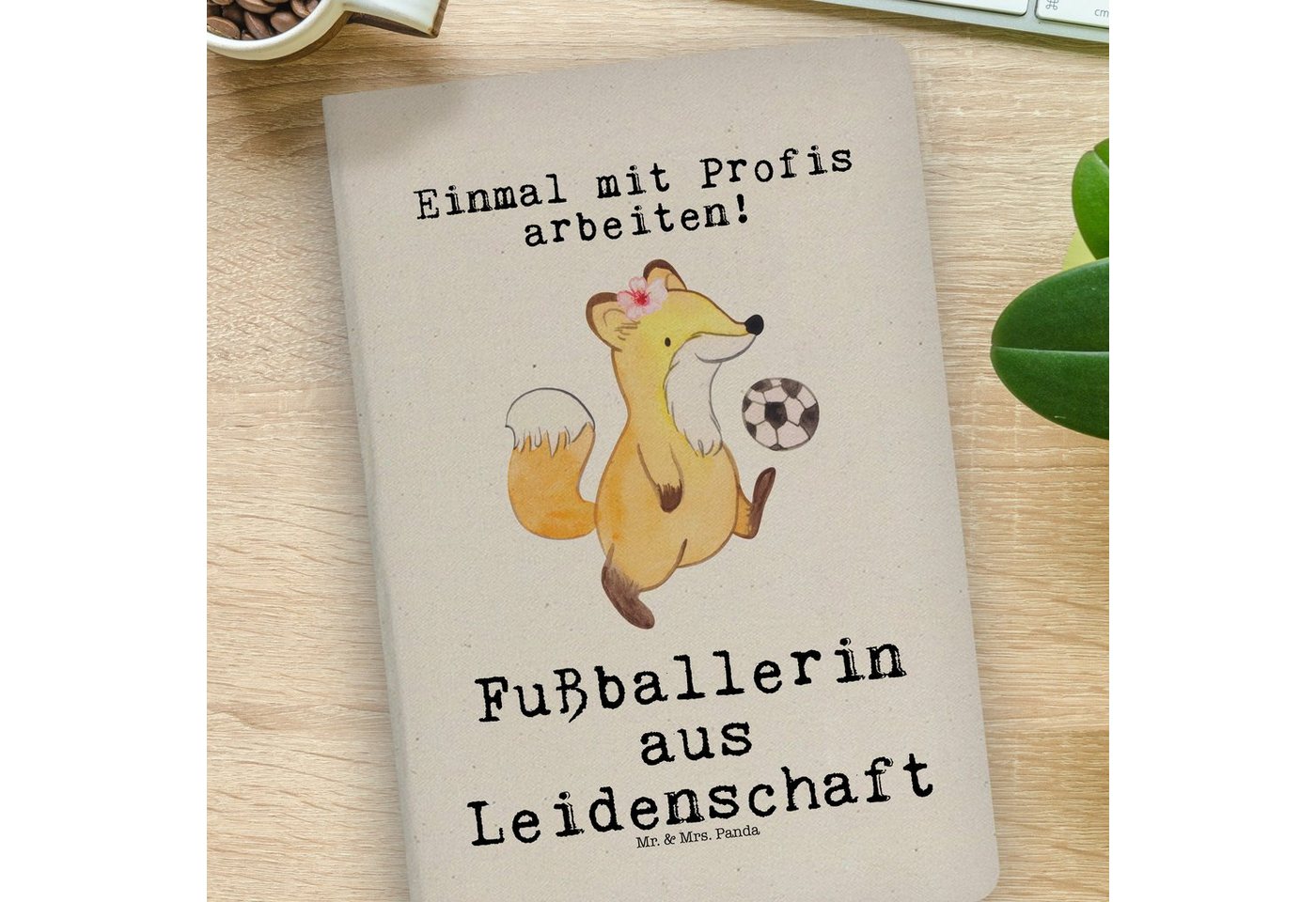 Thumbnail - Mr. & Mrs. Panda Notizbuch Fußballerin Leidenschaft - Transparent - Geschenk, Kollege, Notizen, Mr. & Mrs. Panda, Langle...