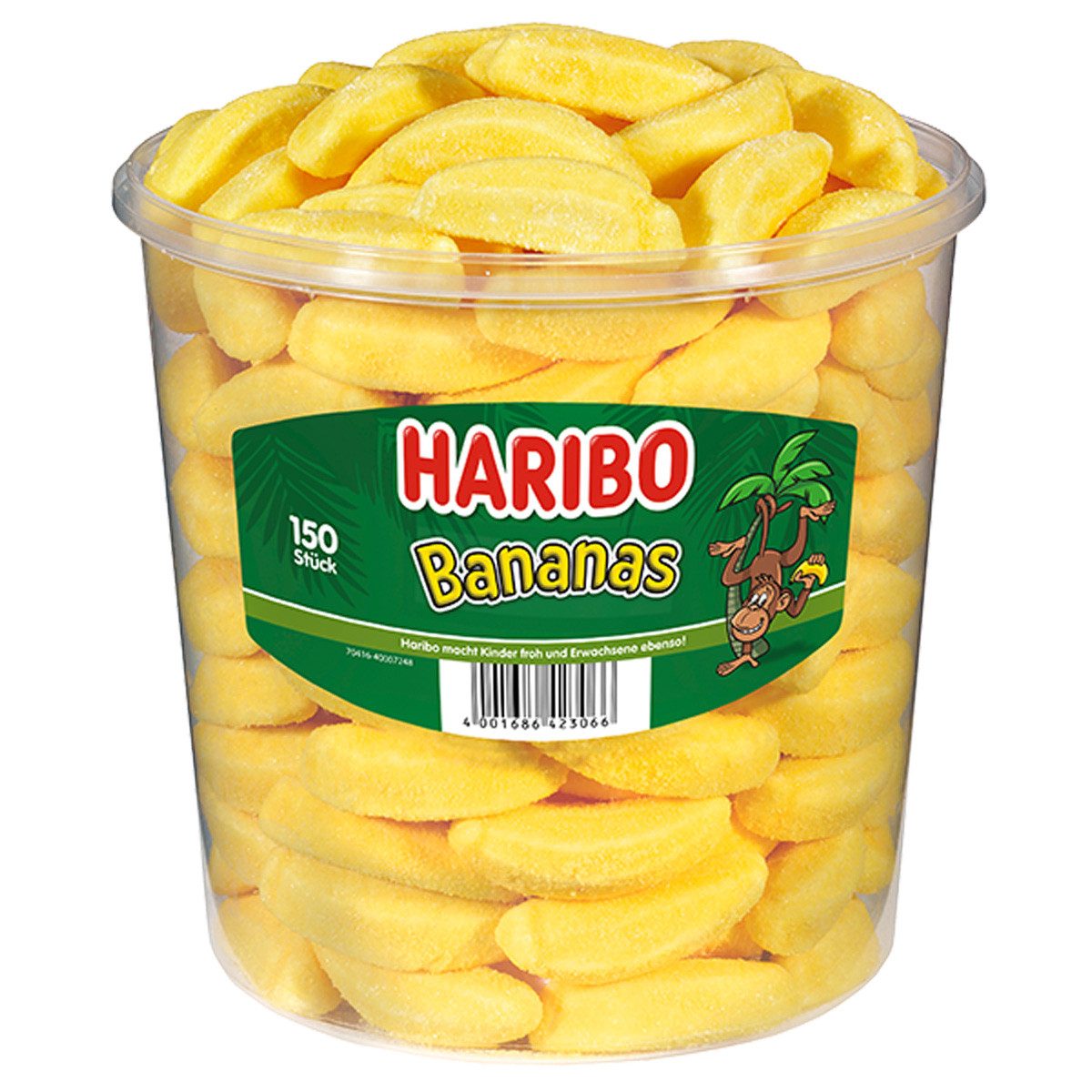 HARIBO Süßigkeit, Haribo Bananas kandierte Schaumzucker mit Bananengeschmack 1050g