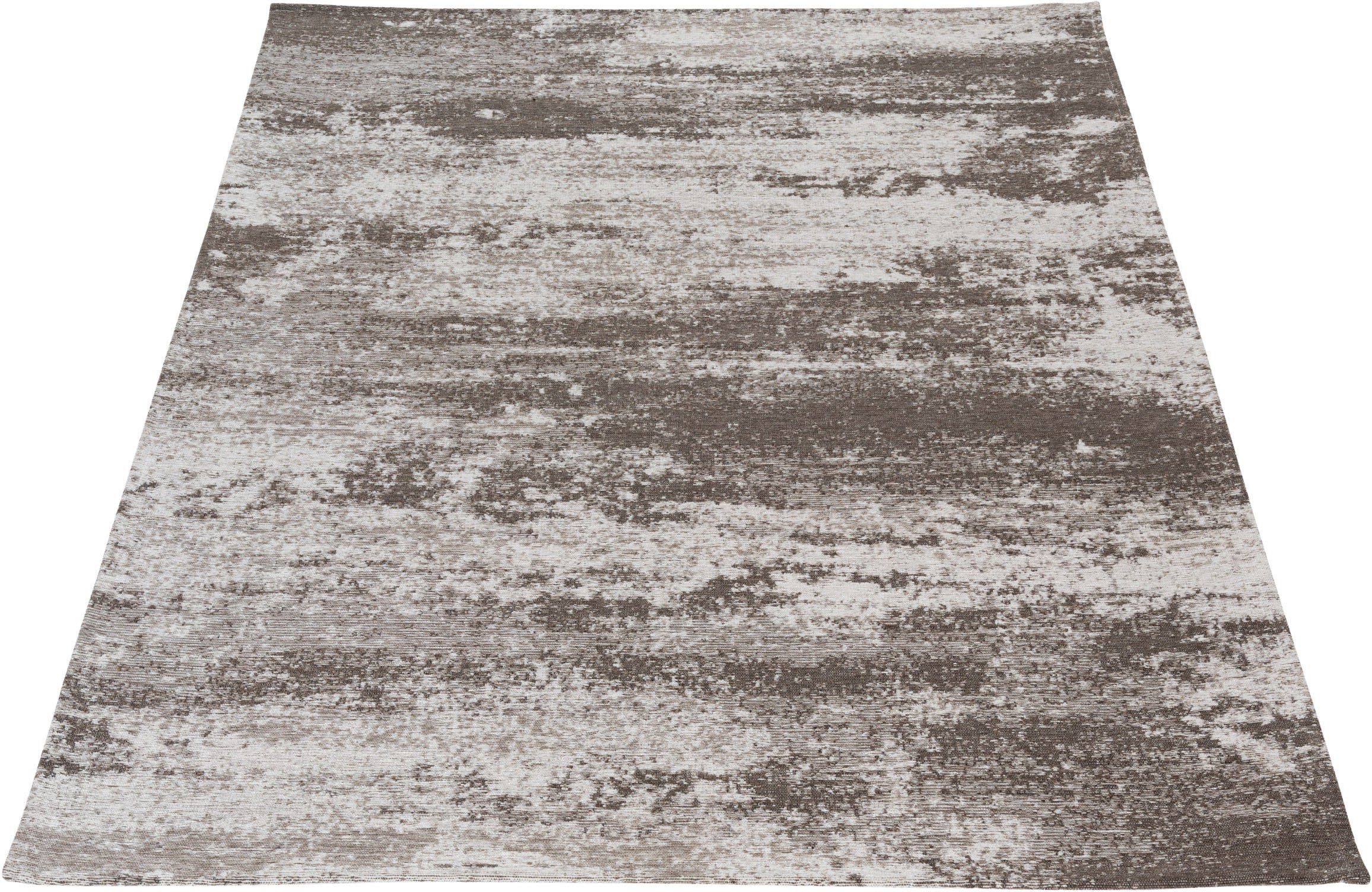 Teppich Carina 6963, Sehrazat, rechteckig, Höhe: 8 mm, waschbar, Flachgewebe, Marmor-Optik, rutschfest, abstraktes Design | Kurzflor-Teppiche