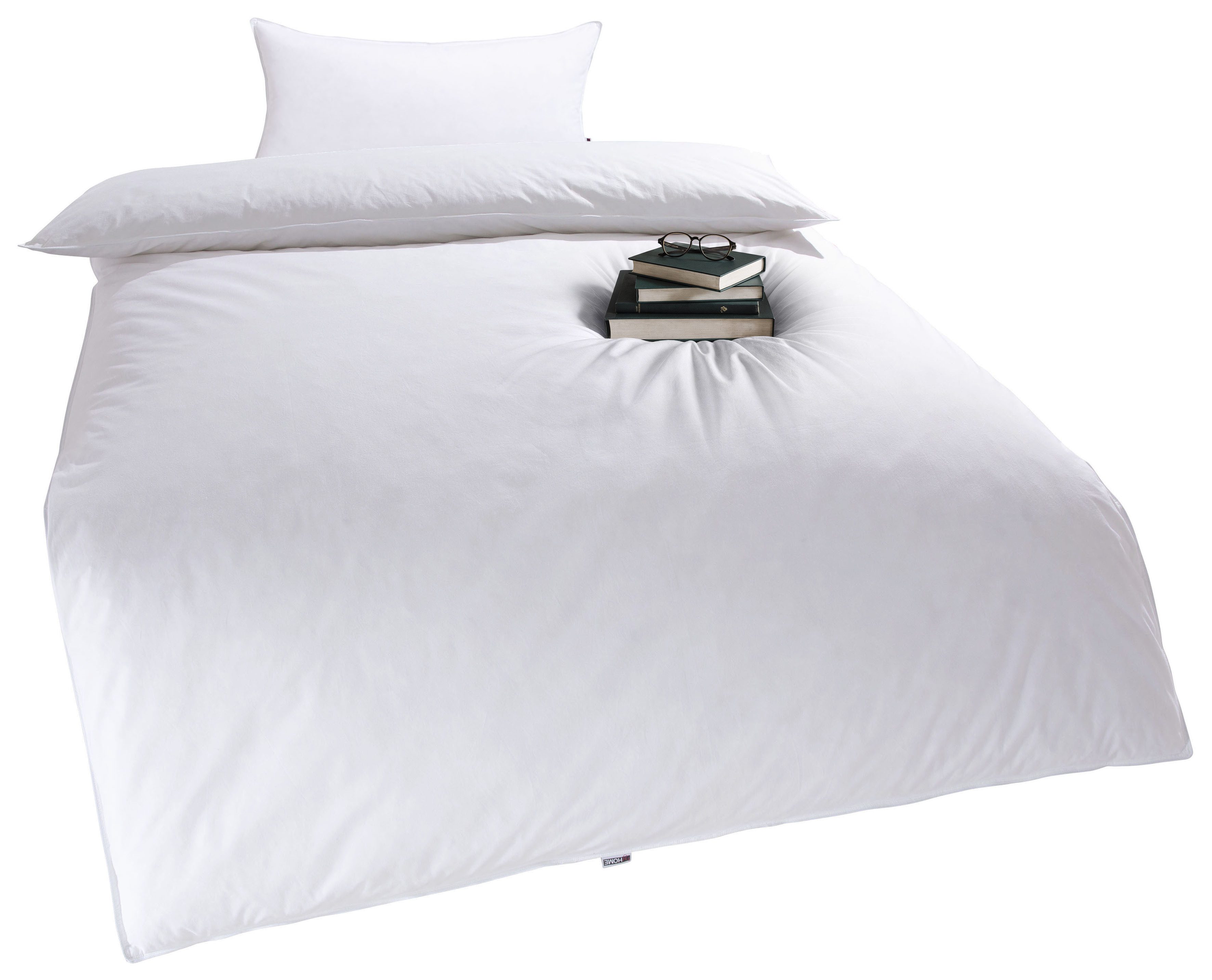 my home Federbettdecke + Kopfkissen Liem Ballonbettdecke 135x200 cm, 155x22 günstig online kaufen