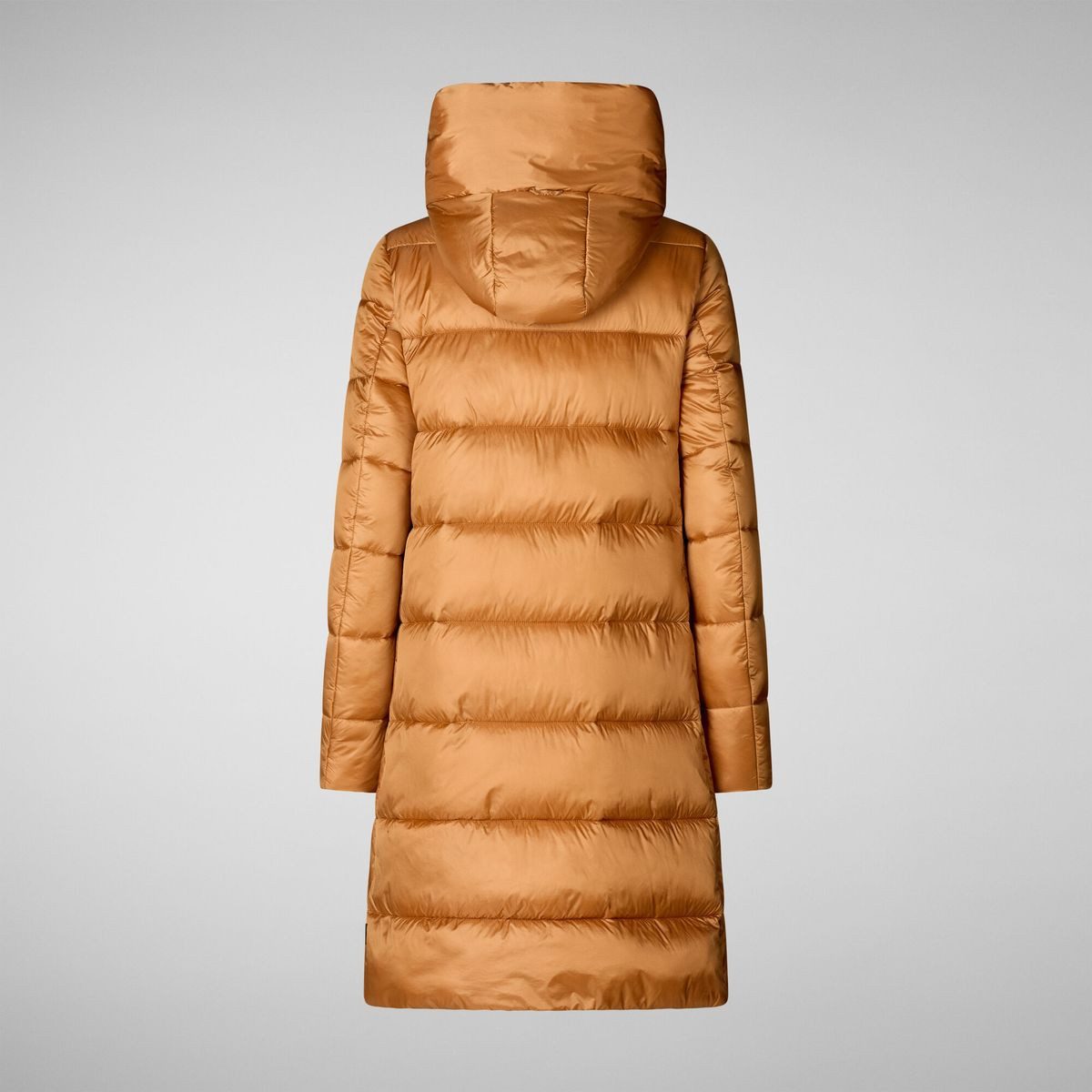 SAVE THE DUCK Outdoorjacke Lysa Eleganter Damenmantel mit Kapuze, winddichtem Nylon und praktischen