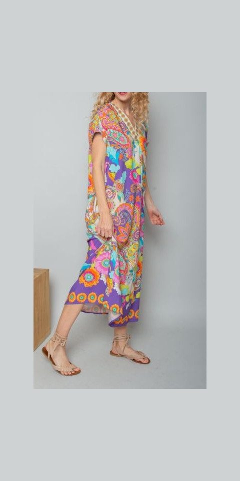 Emily Van Den Bergh Blusenkleid Kleid EMILY VAN DEN BERGH Paisley Blumen mu günstig online kaufen