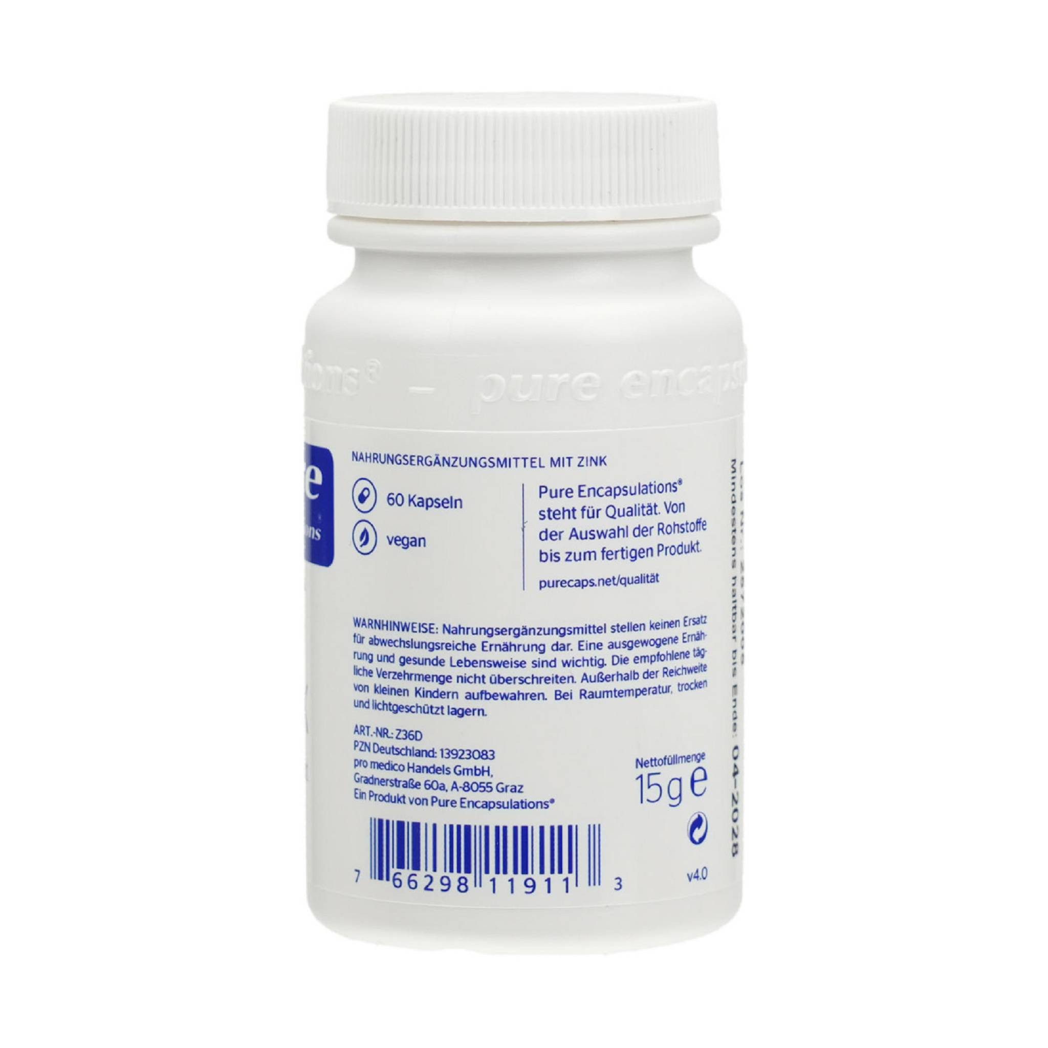 Pure PURE ENCAPSULATIONS Zink Zinkpicolinat Kapseln Kapsel