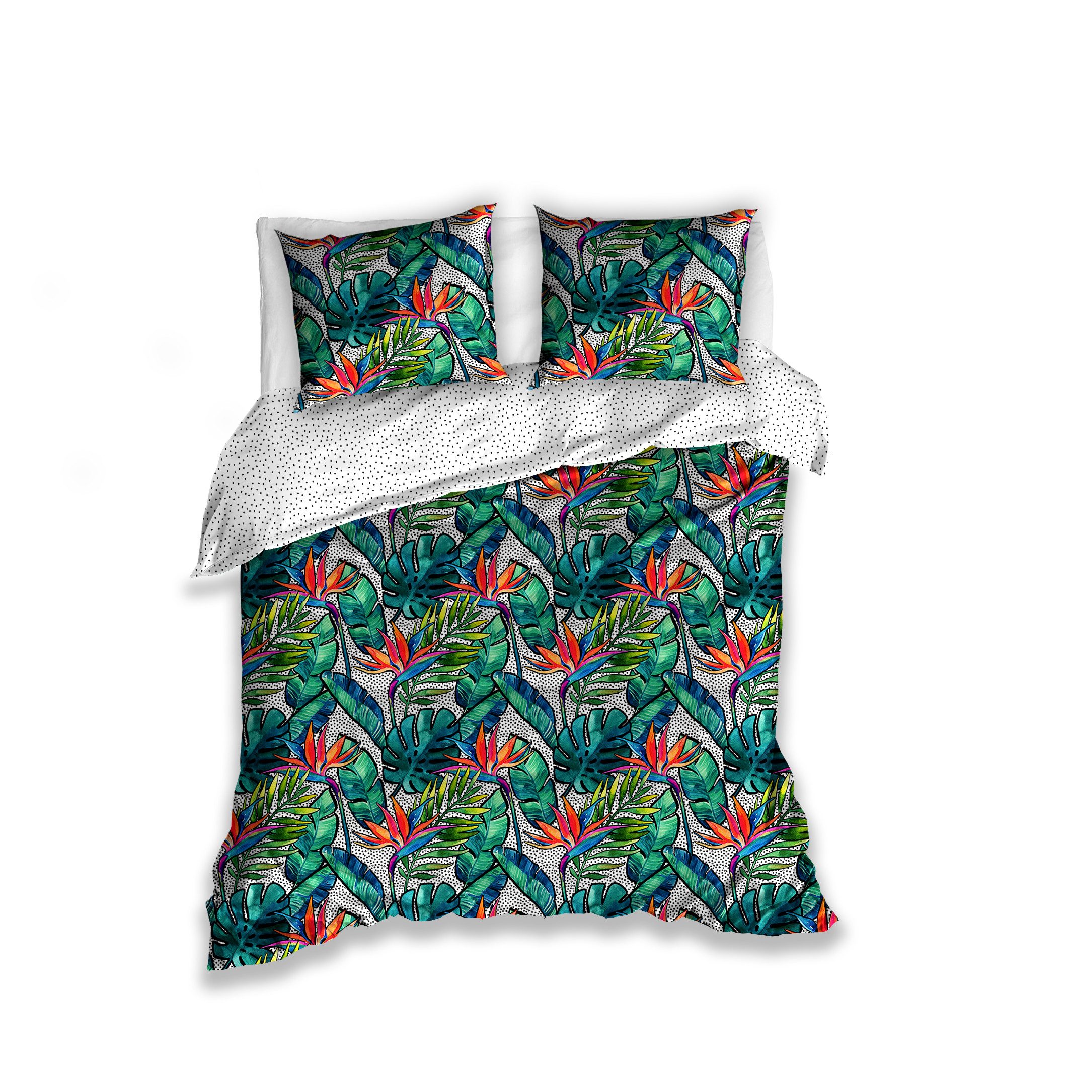 Bettwäsche Blumen Bettwäsche 3 teilig Premium 160 x 200 cm + 2x70x80 cm
