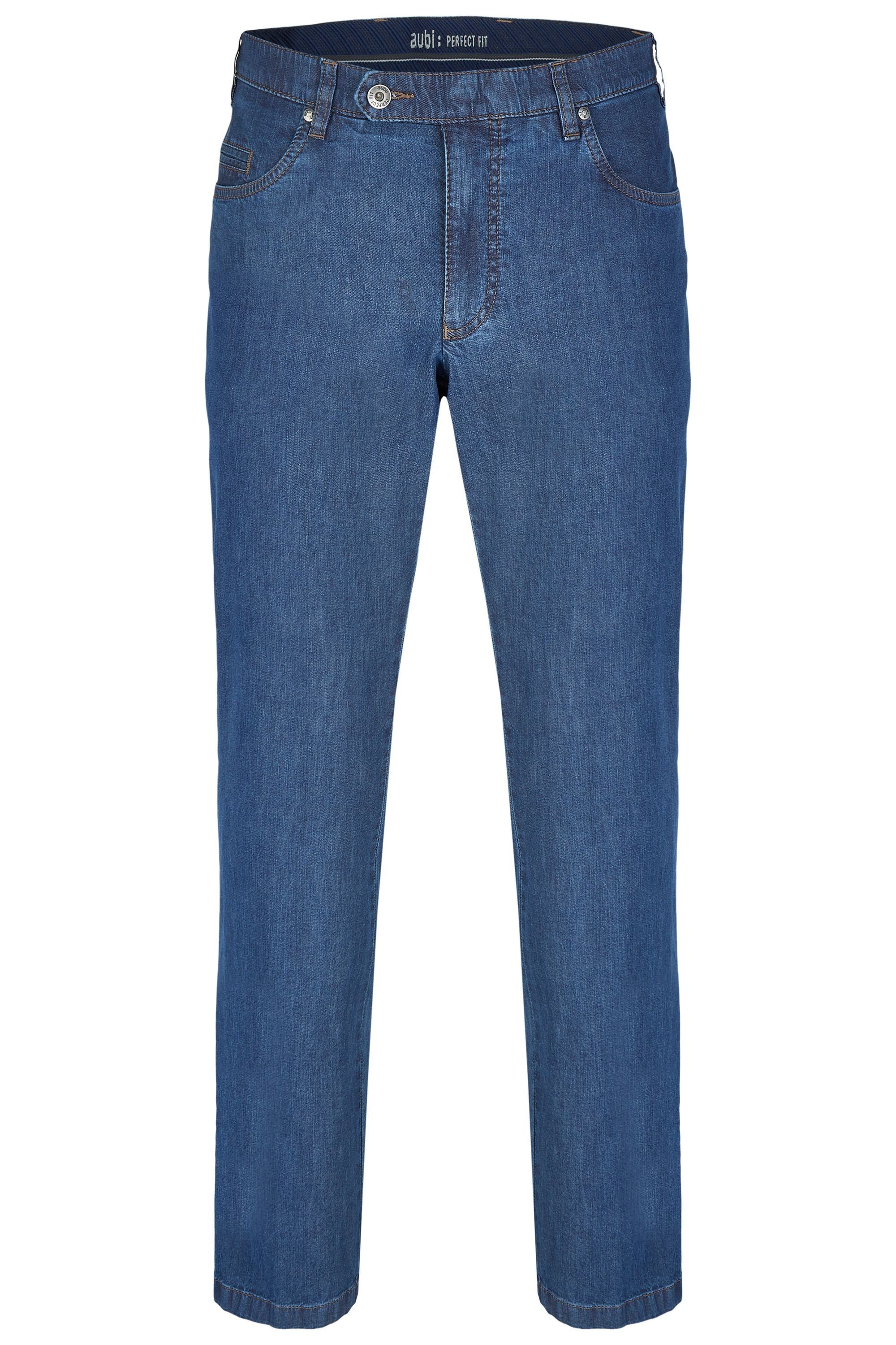 aubi: Bequeme Jeans aubi Perfect Fit Herren Sommer Jeans Hose Stretch aus Baumwolle High Flex Modell 577 stone (46)