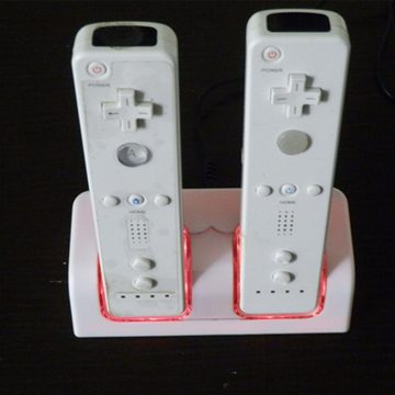GelldG Ladegerät für Wii-Controller-Fernbedienungen Fernbedienungs-Ladegerät Wii-Controller