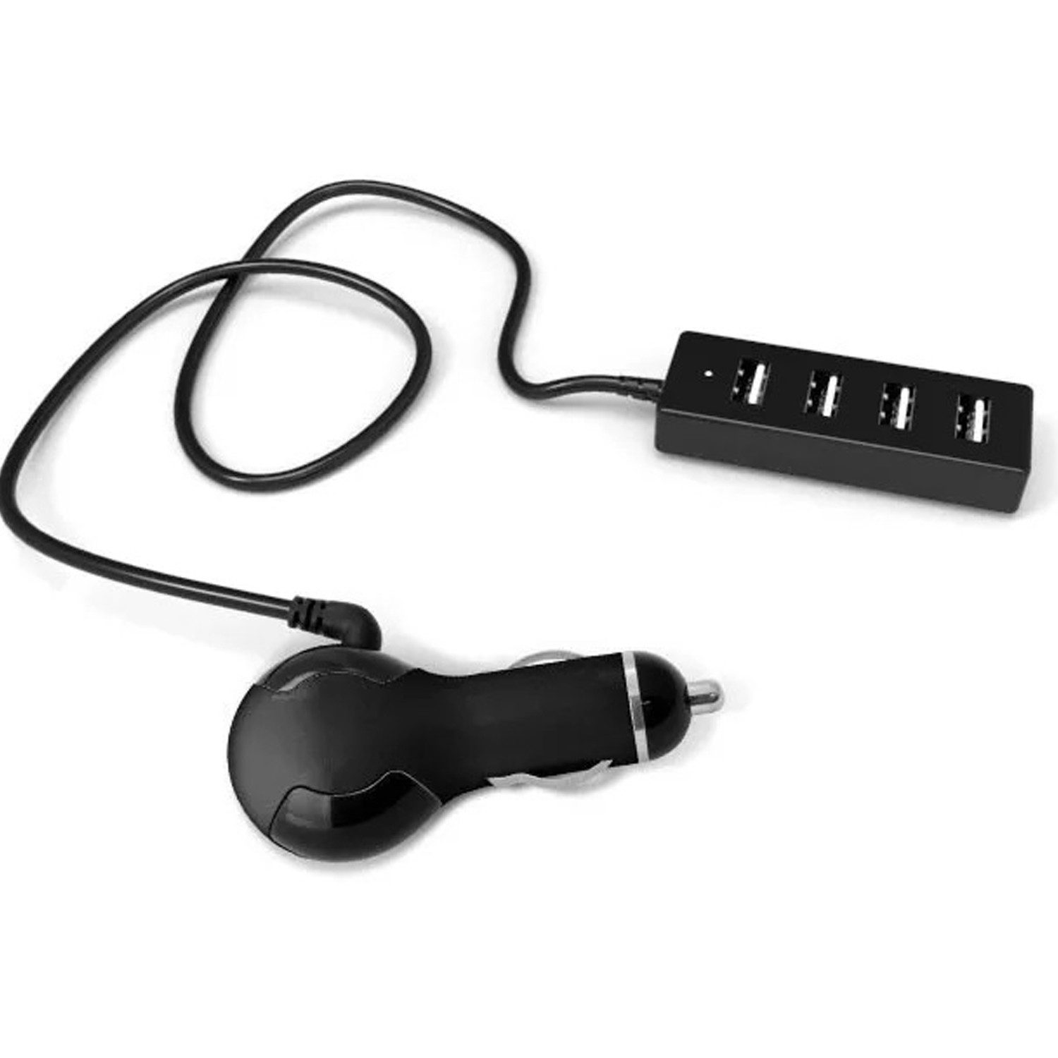 Iconbit USB Ladegerät Zigarettenanzünder Autoladegerät Adapter Zigarettenanzünder, 50 cm, mit 5x USB Port