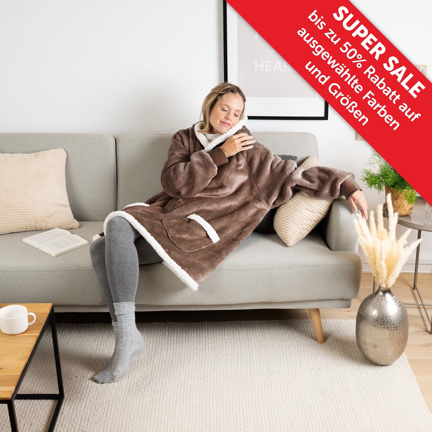 Blumtal Hoodie Ärmeldecke Unisex OEKO-TEX zertifiziert