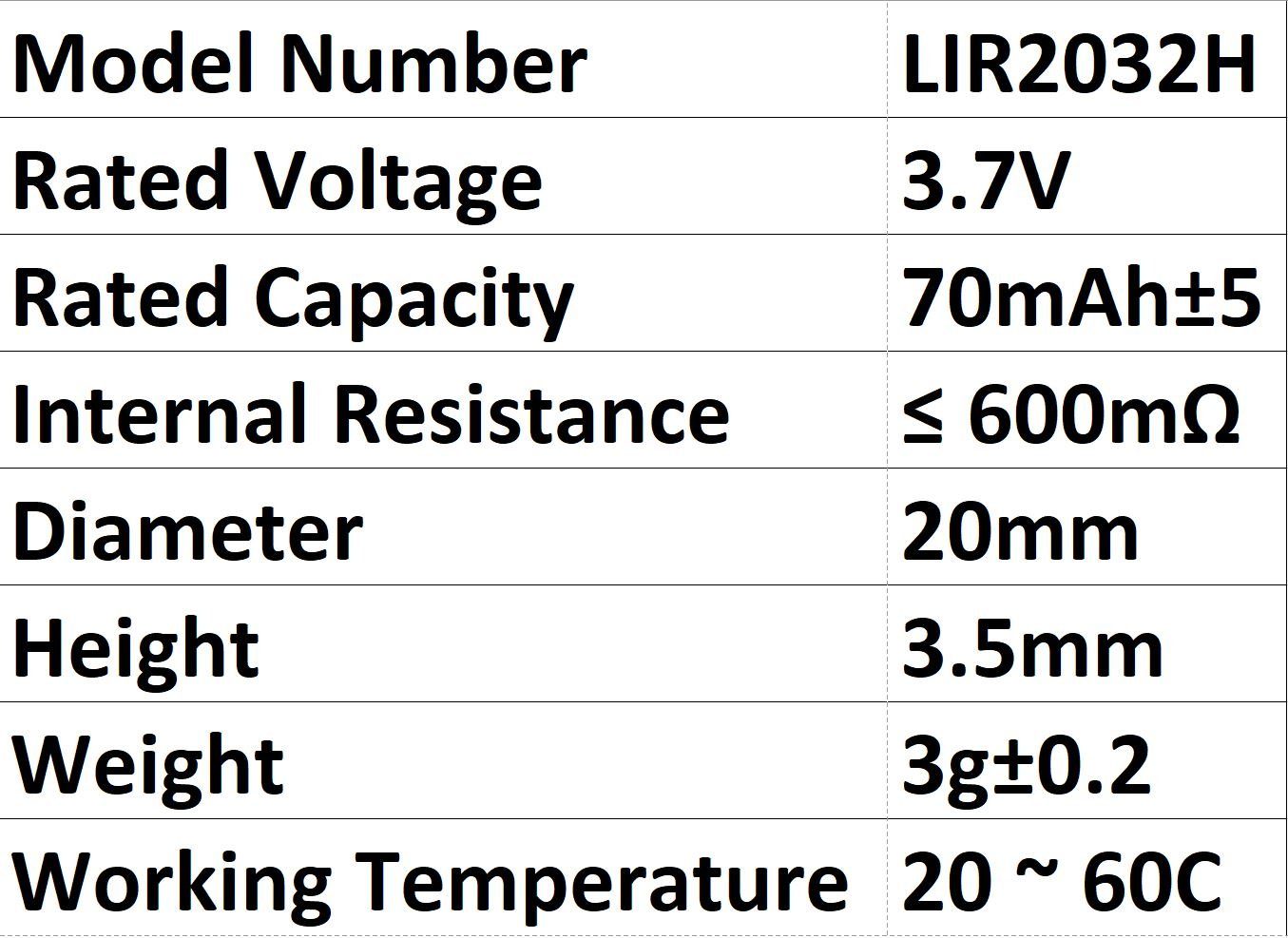 Wiederaufladbare Girafus Knopfbatterien (3,7 CR2032 Ersetzt Akku 70 V) Lir2032/Lir2025/Lir2016 LIR2032/LIR2025/LIR2016 LIR2032/LIR2025/LIR2016 mAh