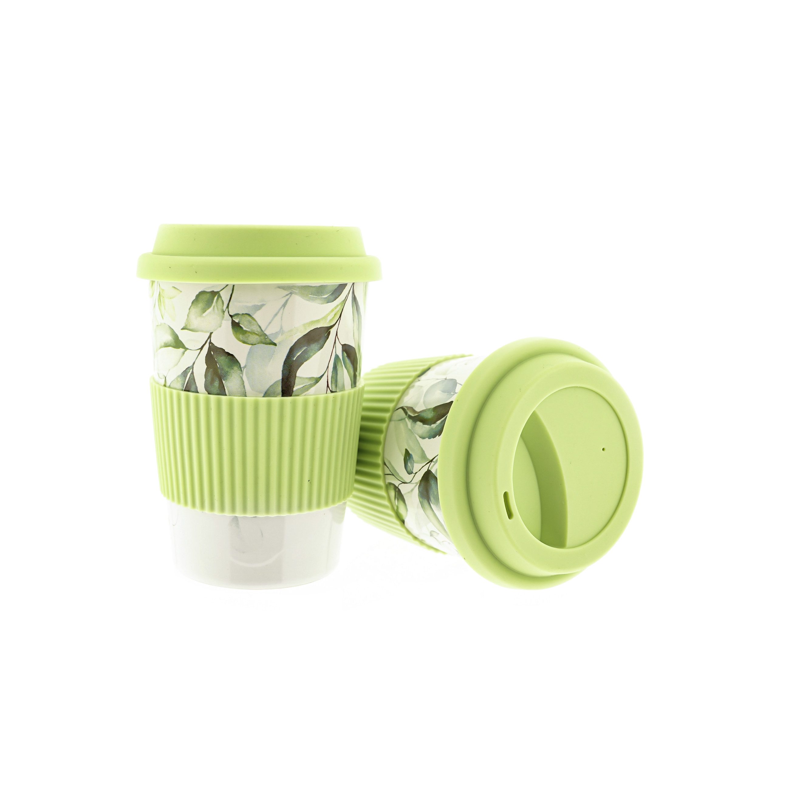 MATO Coffee-to-go-Becher Kaffeebecher To Go, Porzellan Coffee to go Becher mit Deckel 250ml, 1-tlg.