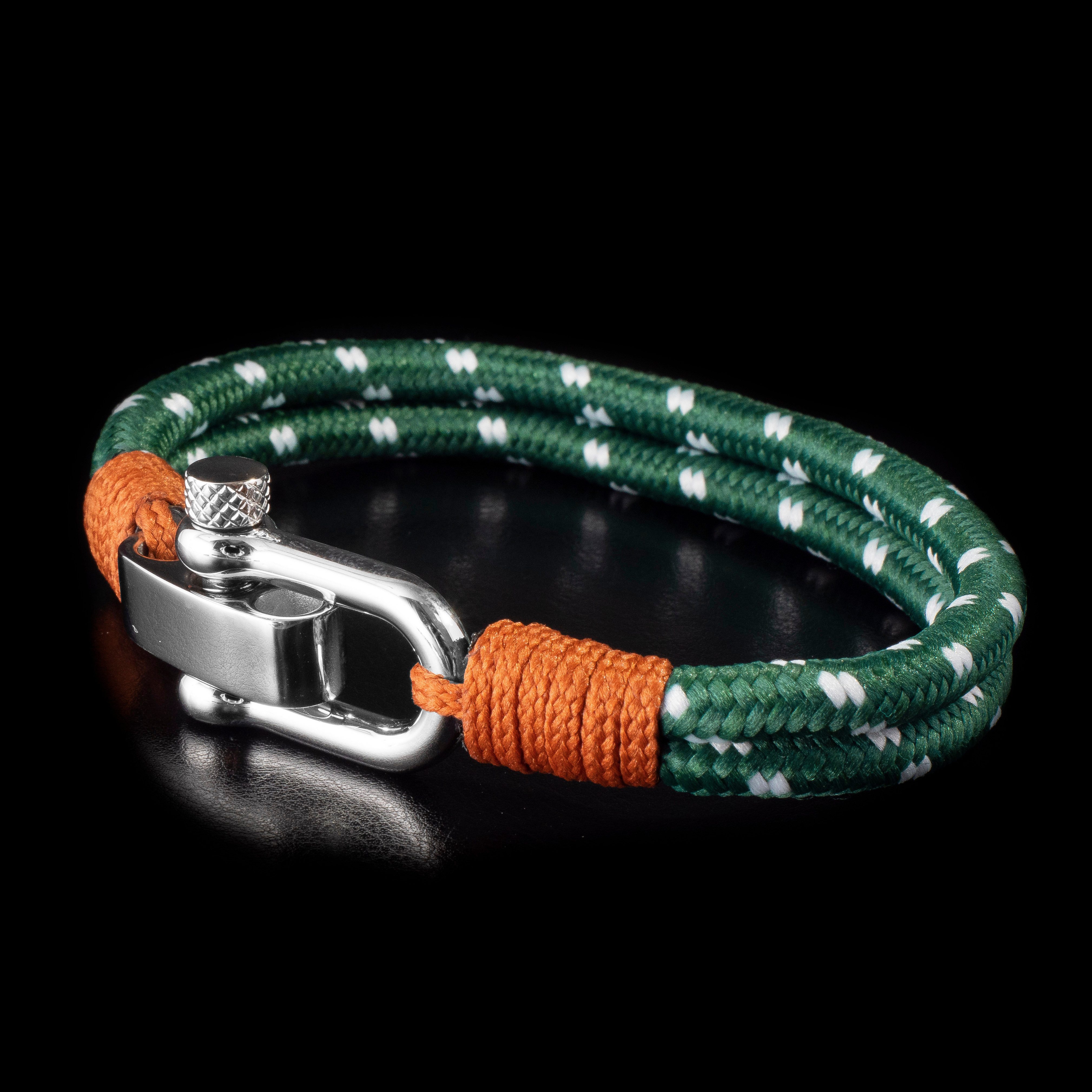 UNIQAL.de Armband maritime Segeltau-Ausführung im nautischen Stil mit Edelstahl-Schäkel (Edelstahl, Segeltau, handgefertigt), Verkauf & Versand durch deutschen Händler