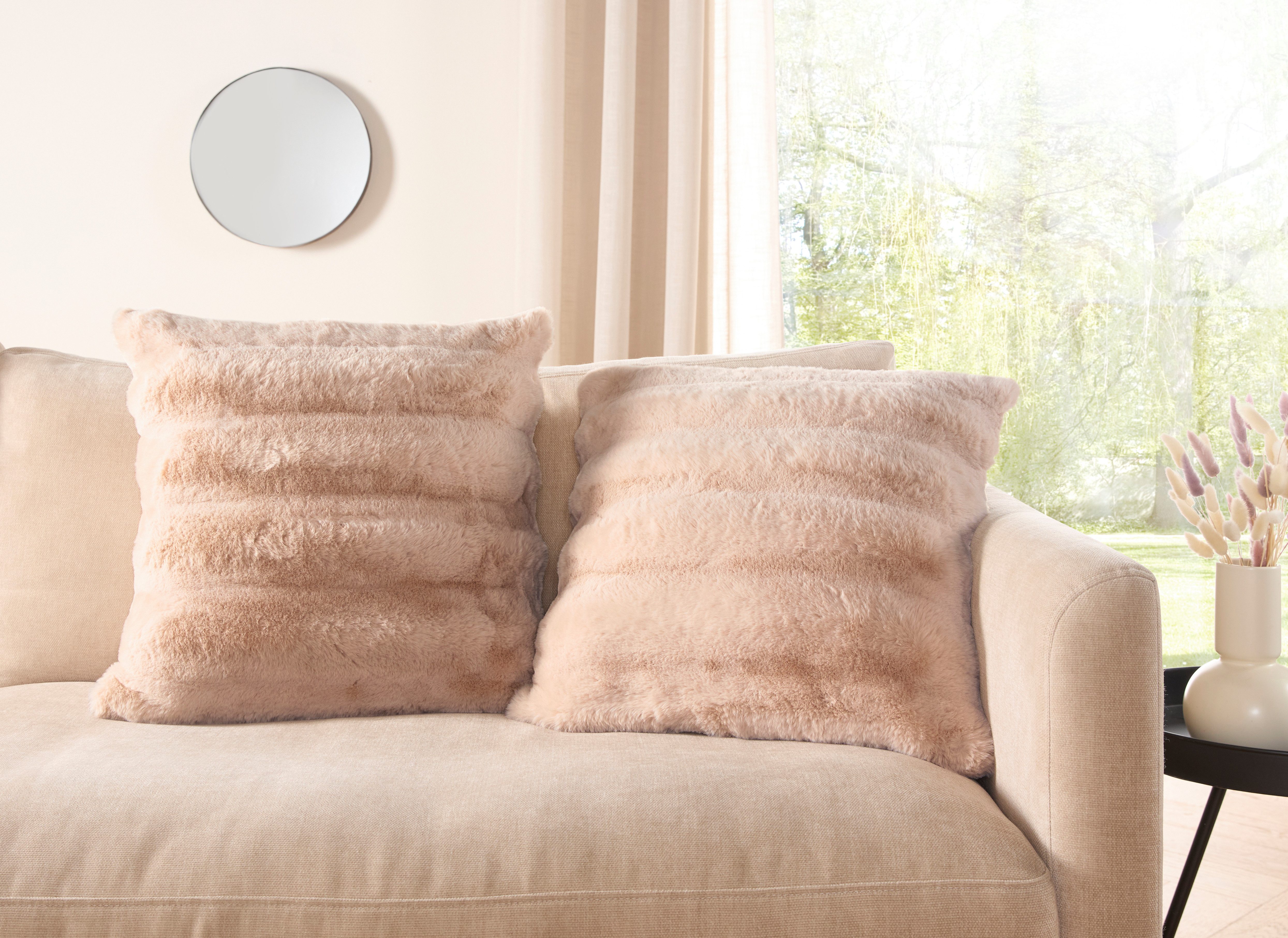 LeGer Home by Lena Gercke Dekokissen Cleora, 2 Stück, 50x50 cm, weich, premium, Wohnzimmer, Schlafzimmer, exklusiv – Bild 2 von 5