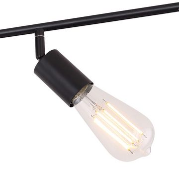etc-shop LED Deckenleuchte, Leuchtmittel nicht inklusive, Spotleuchte schwarz Deckenlampe schwarz Metall Spots Deckenleuchte