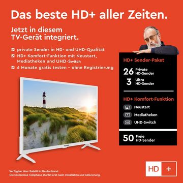 Telefunken XF32SN550S-W LCD-LED Fernseher (80 cm/32 Zoll, Full HD, Smart TV, HDR, Triple-Tuner - 6 Monate HD+ gratis)