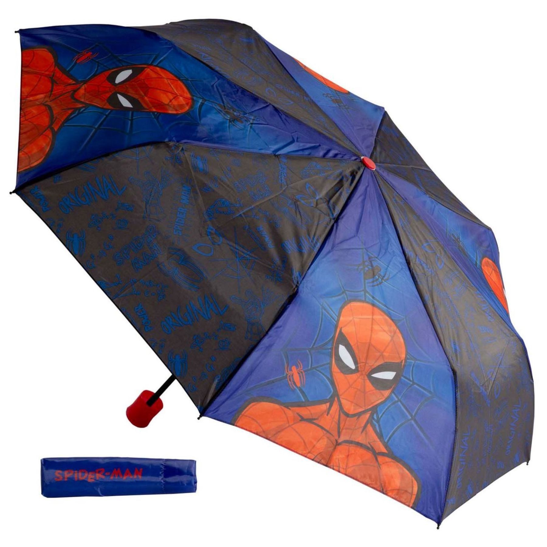 Spiderman Stockregenschirm - Kinder Regenschirm Schirm Freizeit Schule