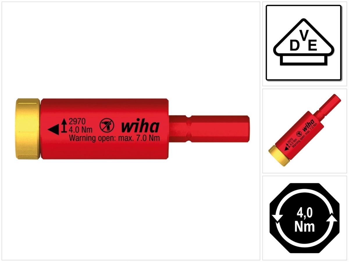 Wiha Schraubendreher Wiha Drehmoment Easy Torque Adapter 4,0 Nm für slimBits (41345) | Drehmomentschlüssel