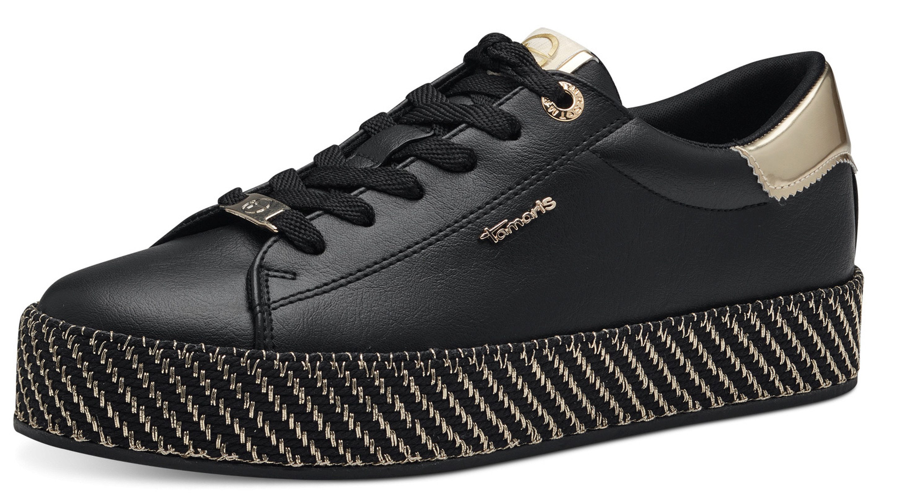 1-23713-42 048 Black/Gold Sneaker