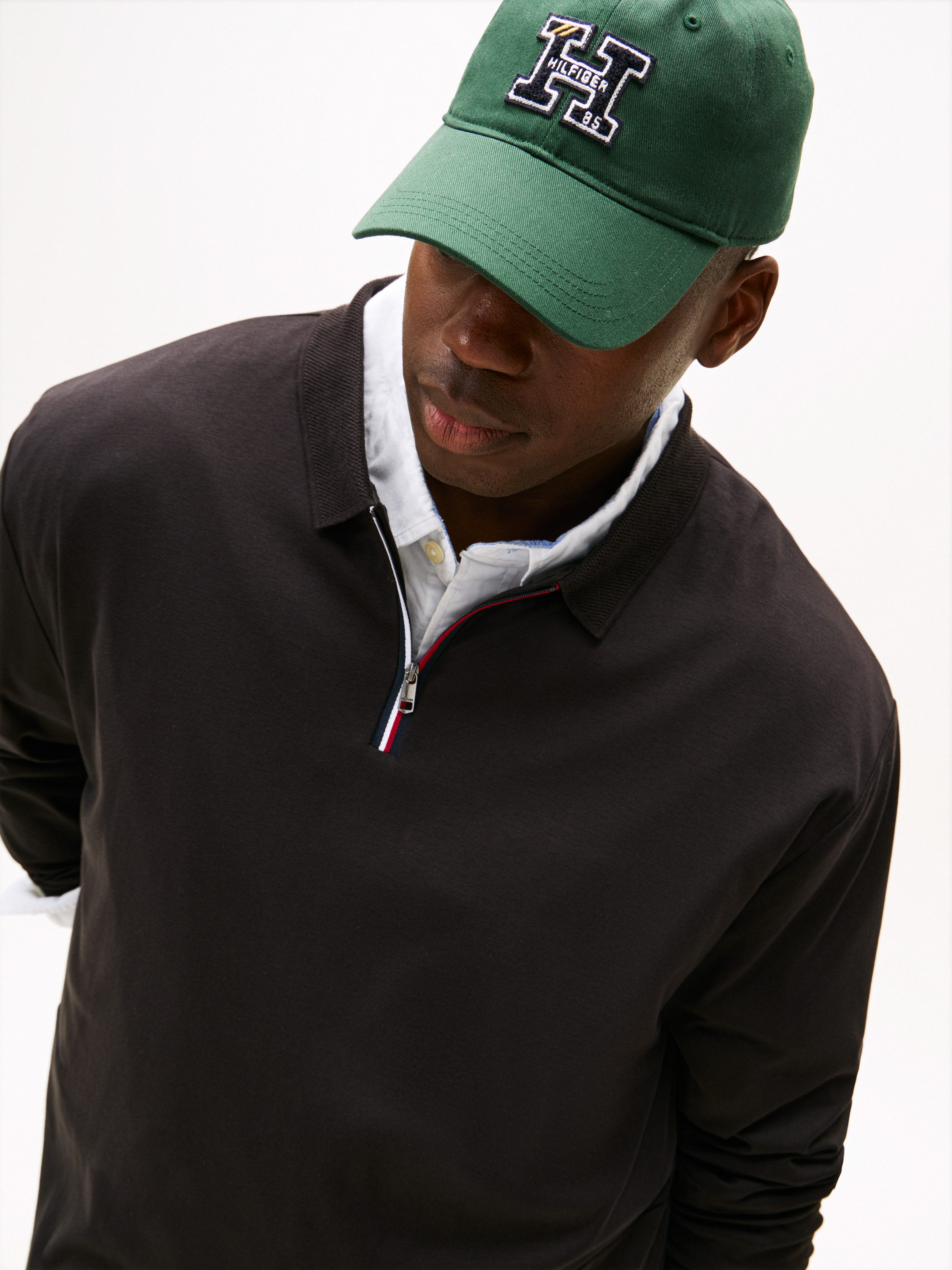 Tommy Hilfiger Big & Tall Langarm-Poloshirt ZIP INTERLOCK POLO Große Größen günstig online kaufen