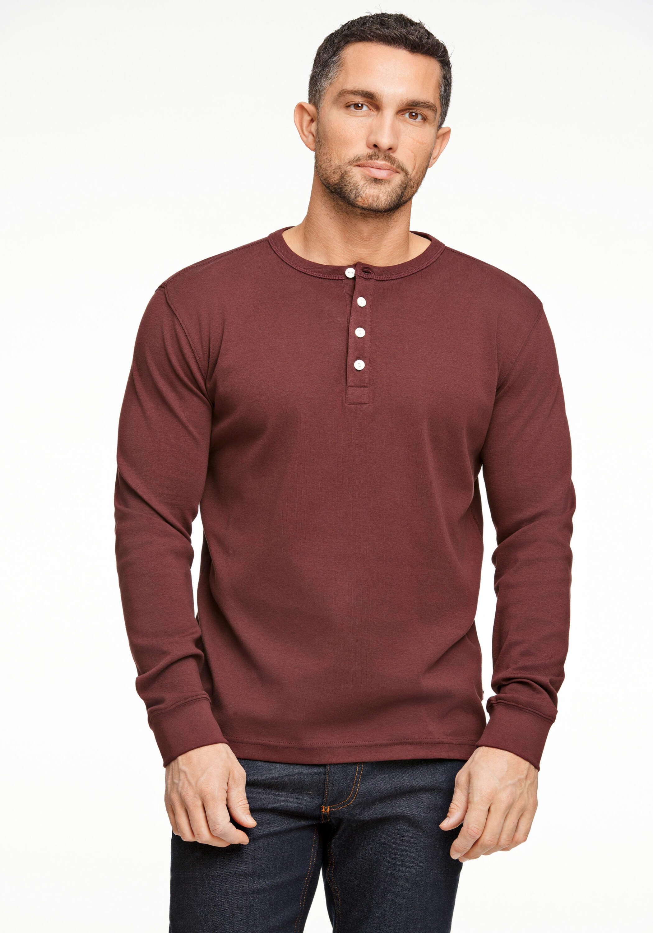 LINDBERGH Henleyshirt Henley Shirt Slim Fit günstig online kaufen