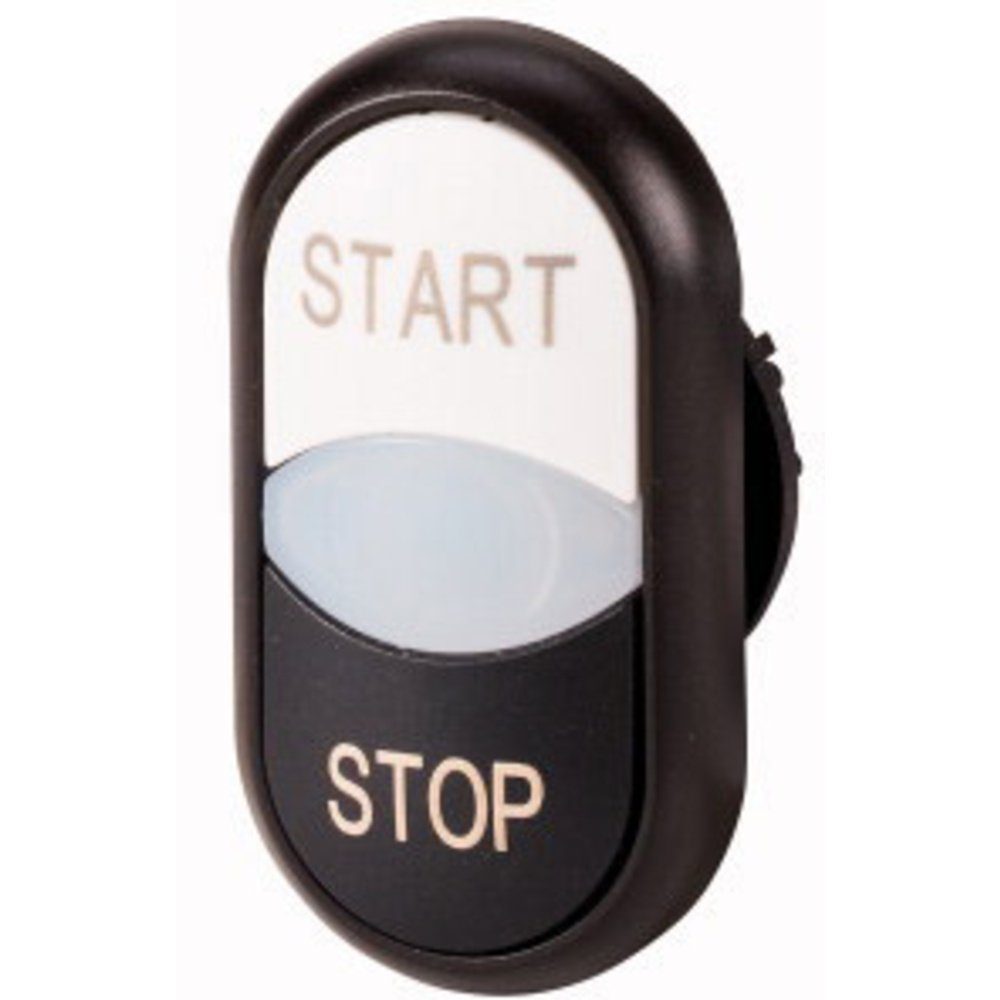 EATON Schalter Eaton 216709 M22S-DDL-WS-GB1/GB0 Doppeldrucktaster Frontring Kunststof (M22S-DDL-WS-GB1/GB0)