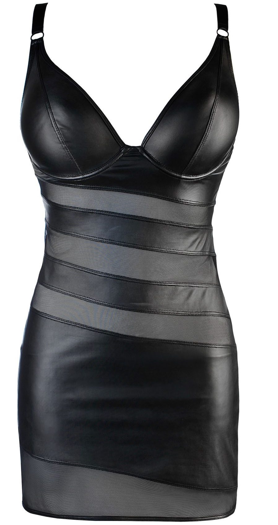 Axami Minikleid verführerisch, Mix aus Tüll & Wetlook günstig online kaufen