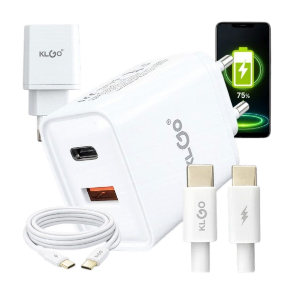 Da Meso 35W Schnellladegerät USB-C mit Kabel – USB Netzteil Quick Charge USB-Adapter