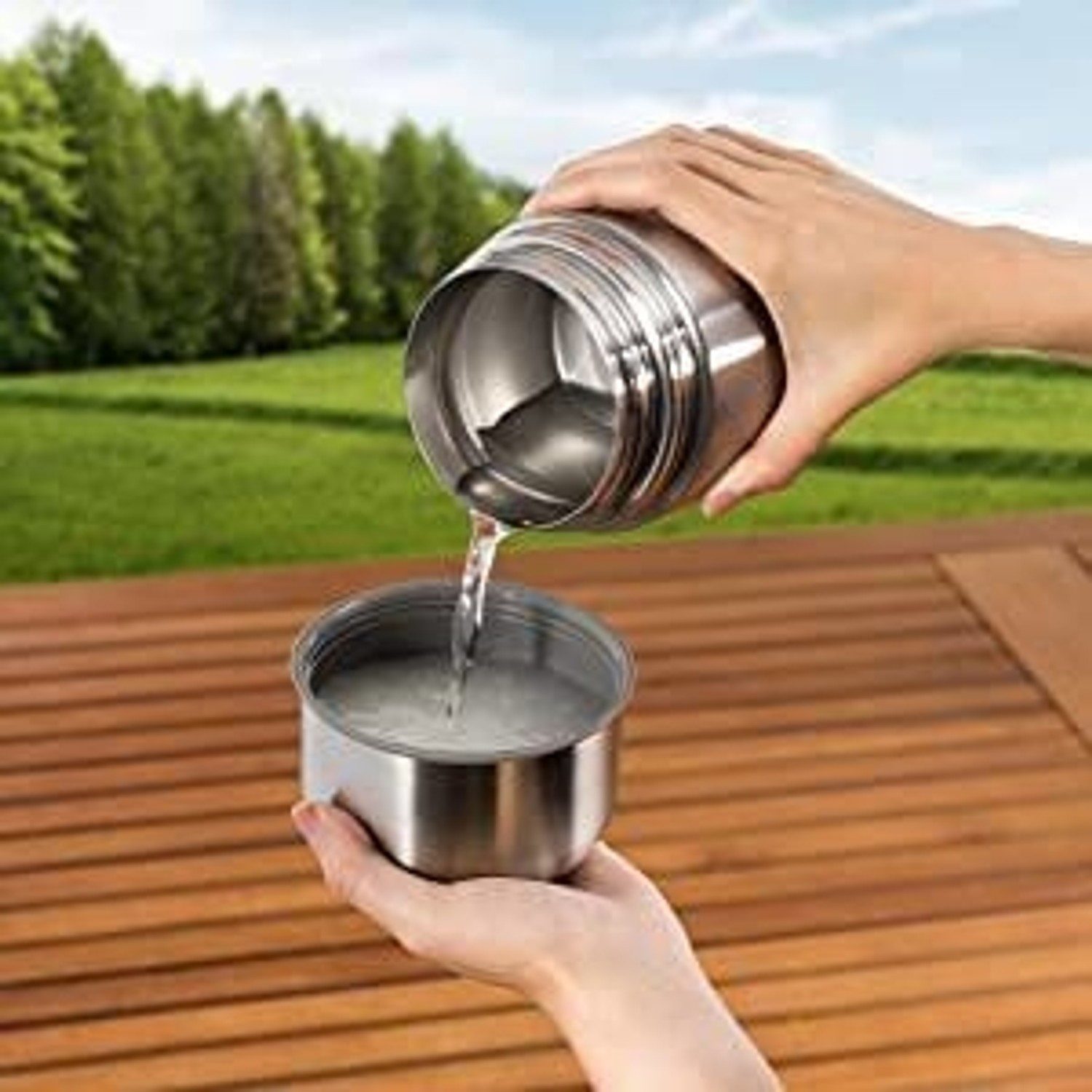 Reer Isolierflasche silber