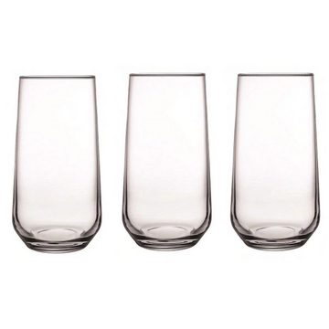 Pasabahce Gläser-Set Allegra, Glas, 6 Gläser für erfrischende Getränke in stilvollem Design