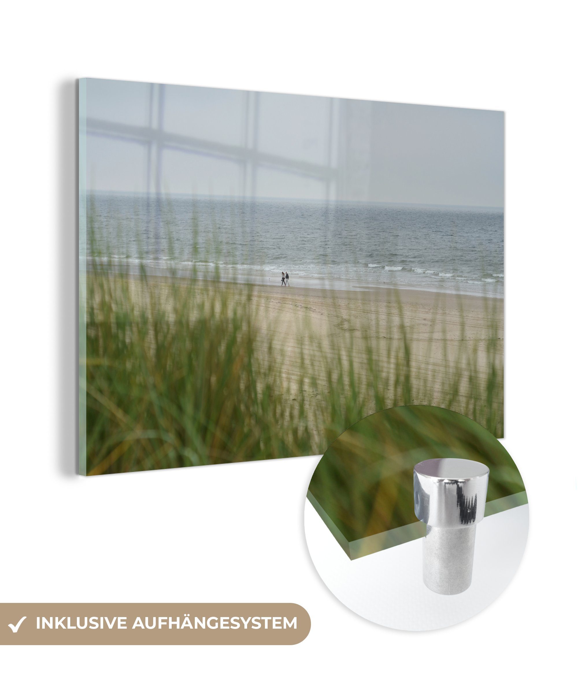 [Wird zu einem supergünstigen Preis angeboten!] MuchoWow Acrylglasbild Schoorl, Strandspaziergang St), (1 Acrylglasbilder Schlafzimmer bei Wohnzimmer &